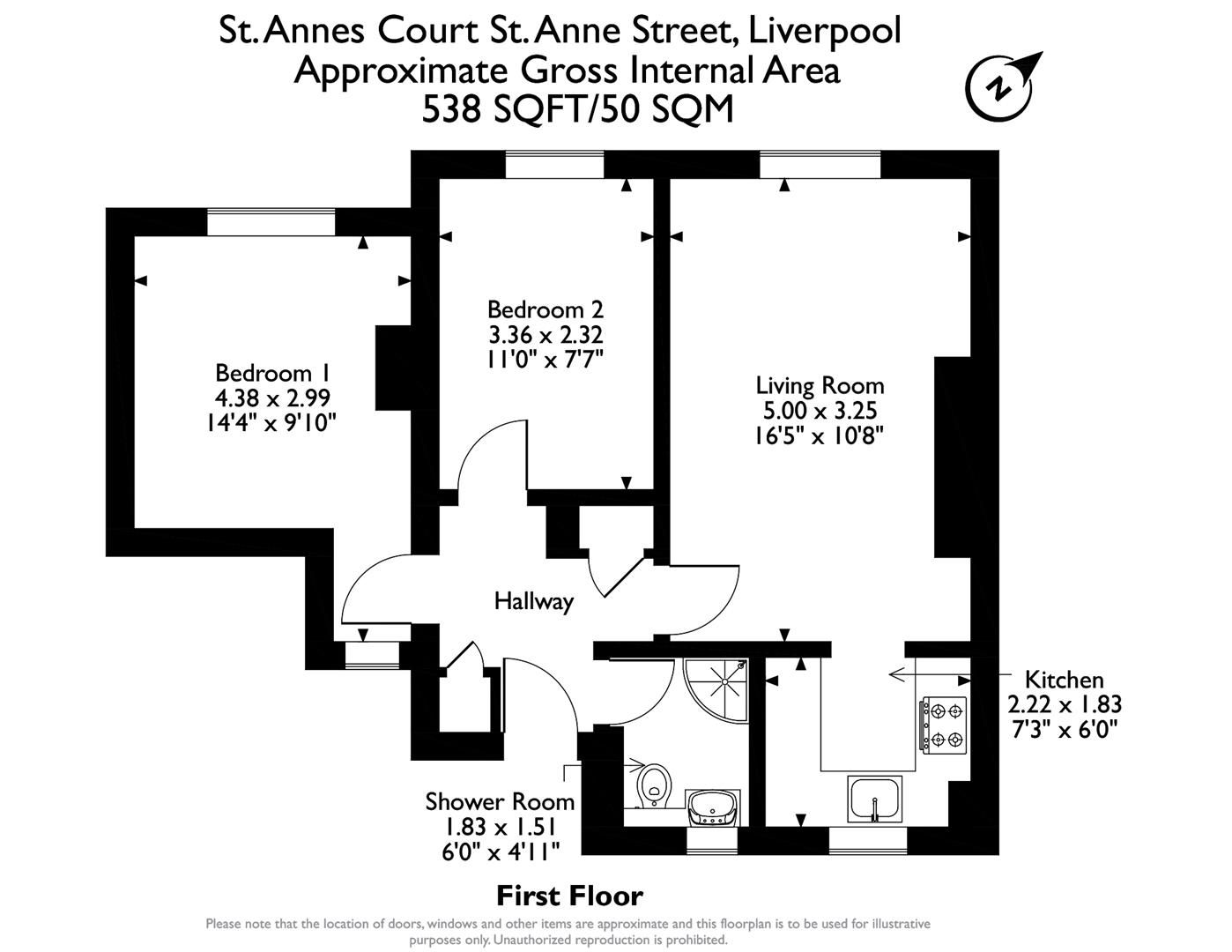 2 bed flat for sale in St. Annes Court, St. Anne Street, Liverpool L3