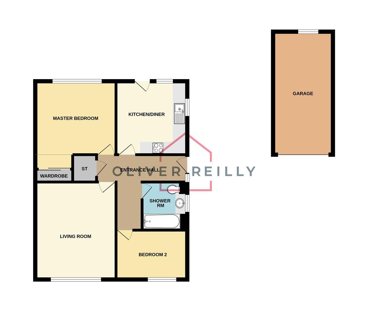 2 bed semidetached bungalow for sale in Spring Lane, Balderton, Newark