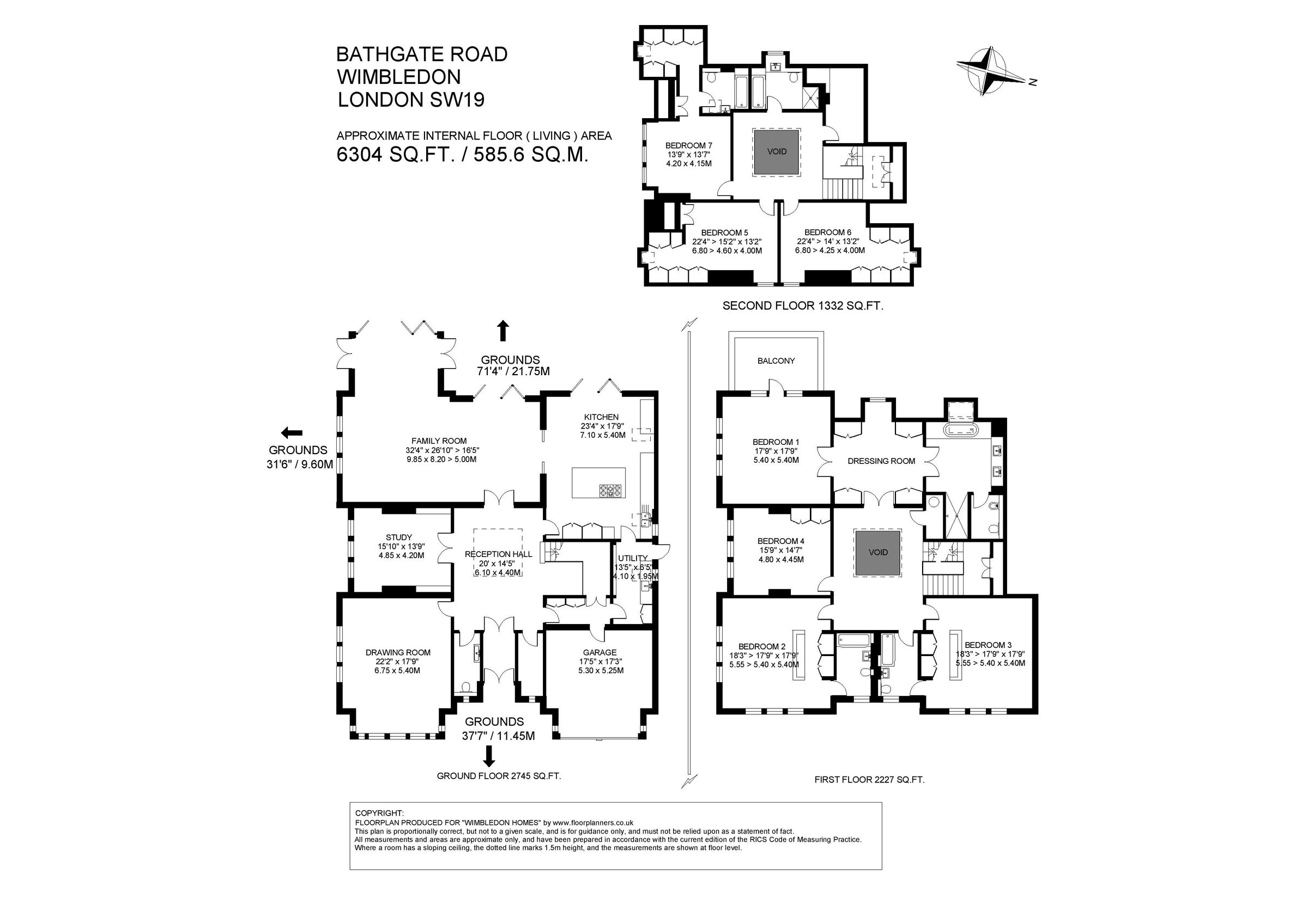 7 bed detached house for sale in Bathgate Road, Wimbledon Village