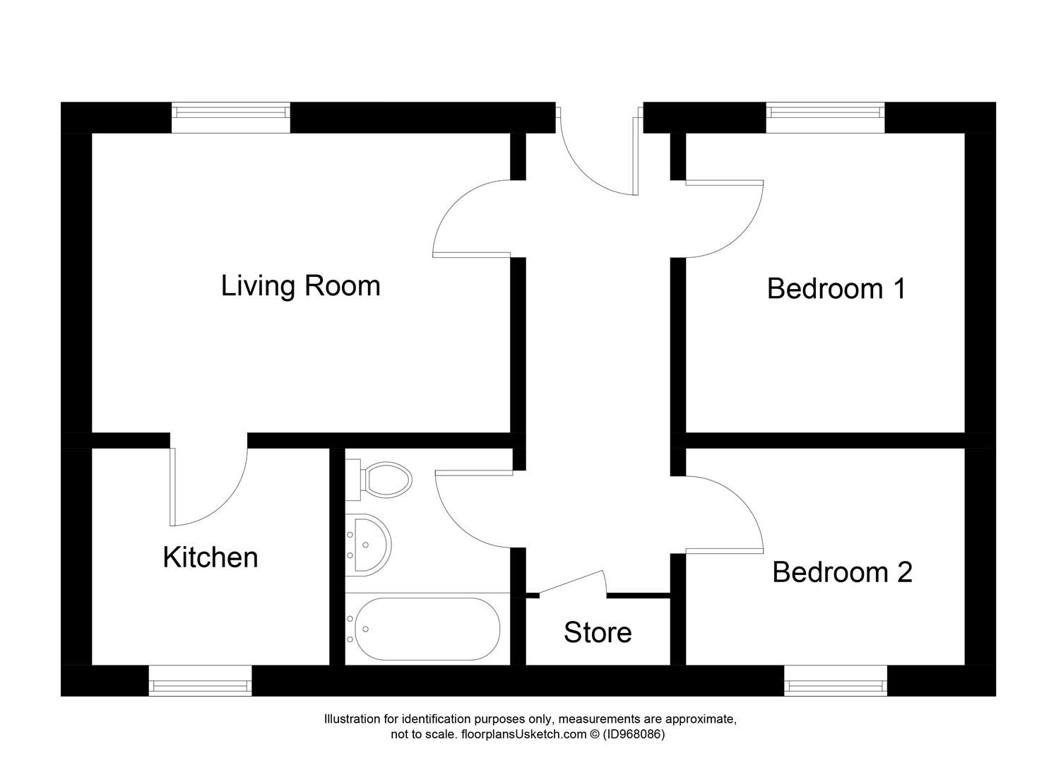 2 bed flat for sale in Grey Row, Ruthvenfield, Perth PH1 Zoopla