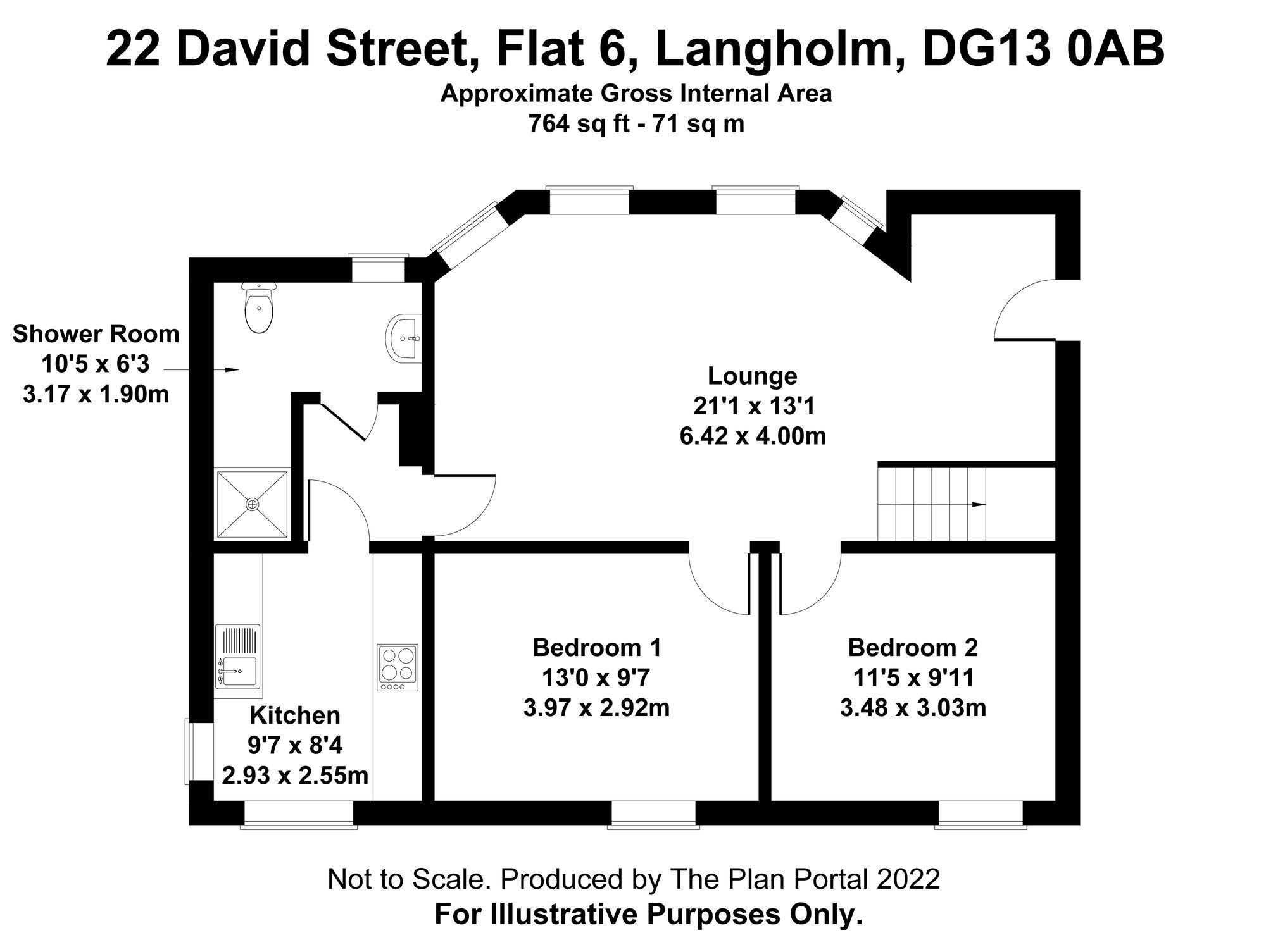 2 bed flat for sale in David Street, Langholm DG13 Zoopla