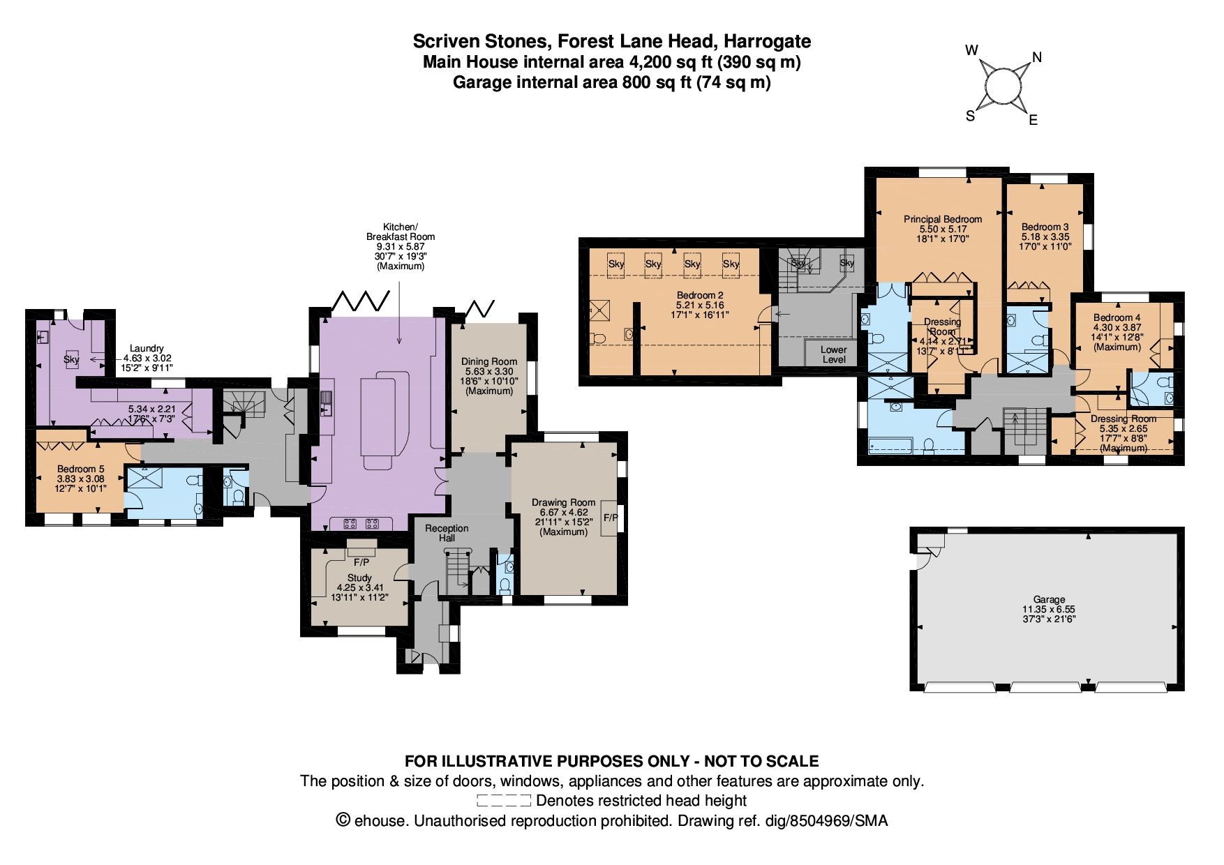 5 bed detached house for sale in Forest Lane Head, Harrogate, North
