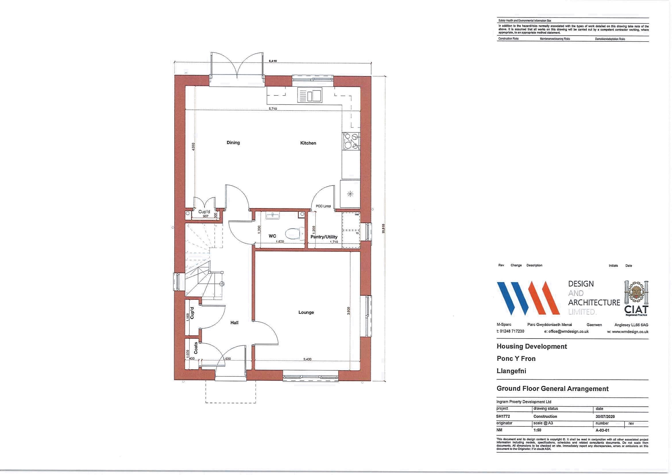 New home, 4 bed detached house for sale in Ponc Y Fron, Llangefni LL77