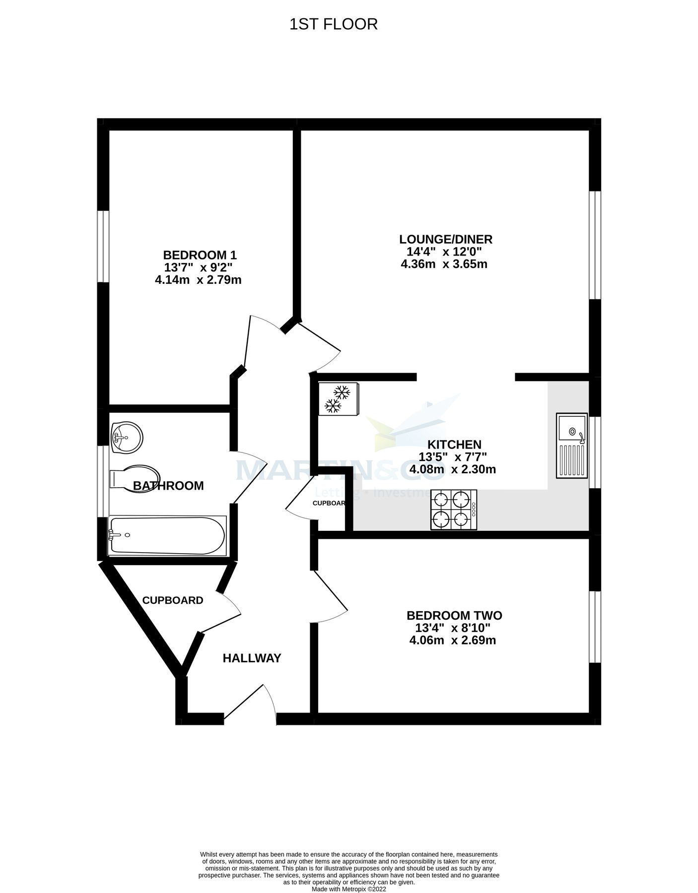 2 bed flat to rent in Wiltshire Crescent, Worting, Basingstoke RG22