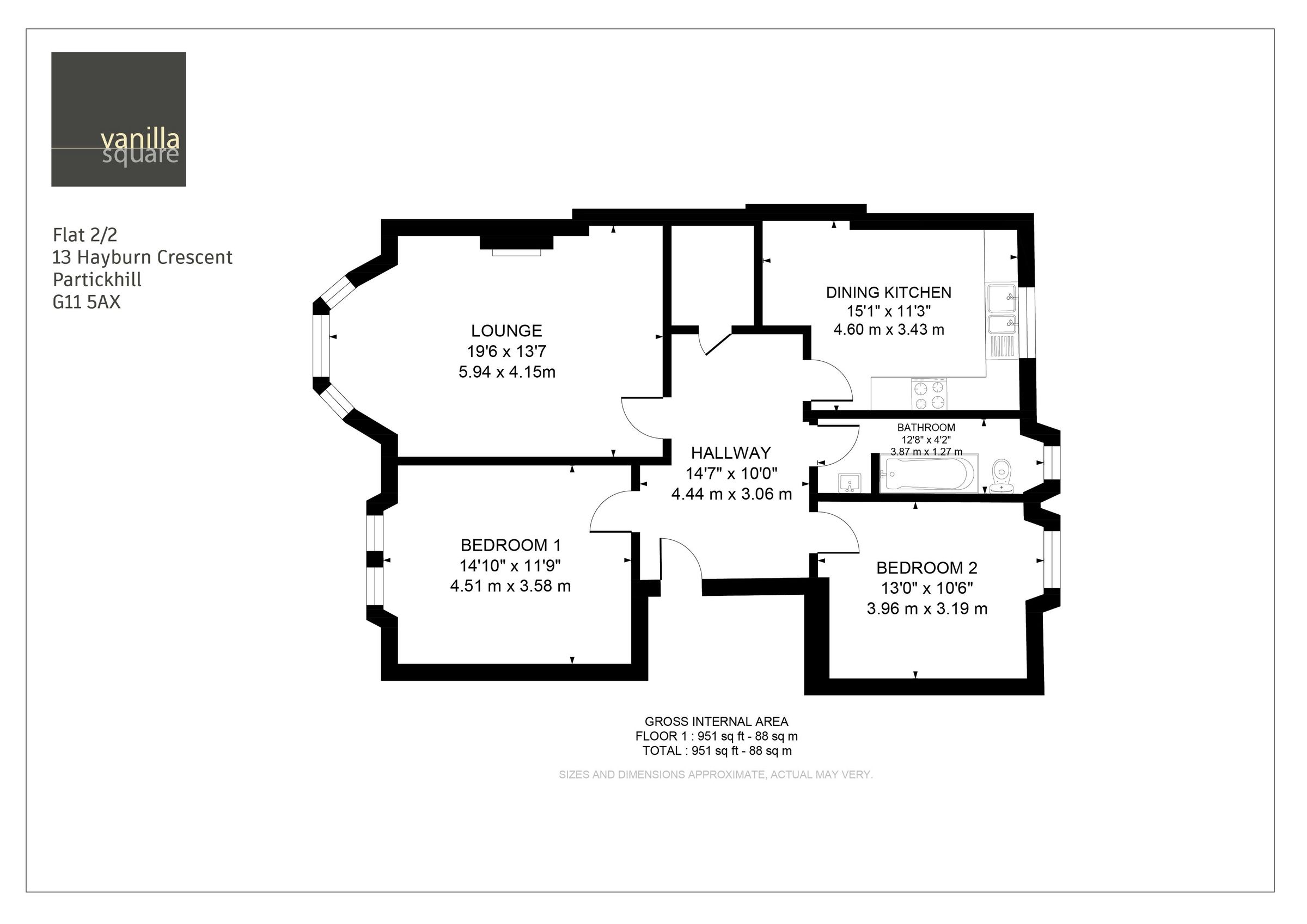 2 bed flat for sale in Hayburn Crescent, Glasgow G11 Zoopla