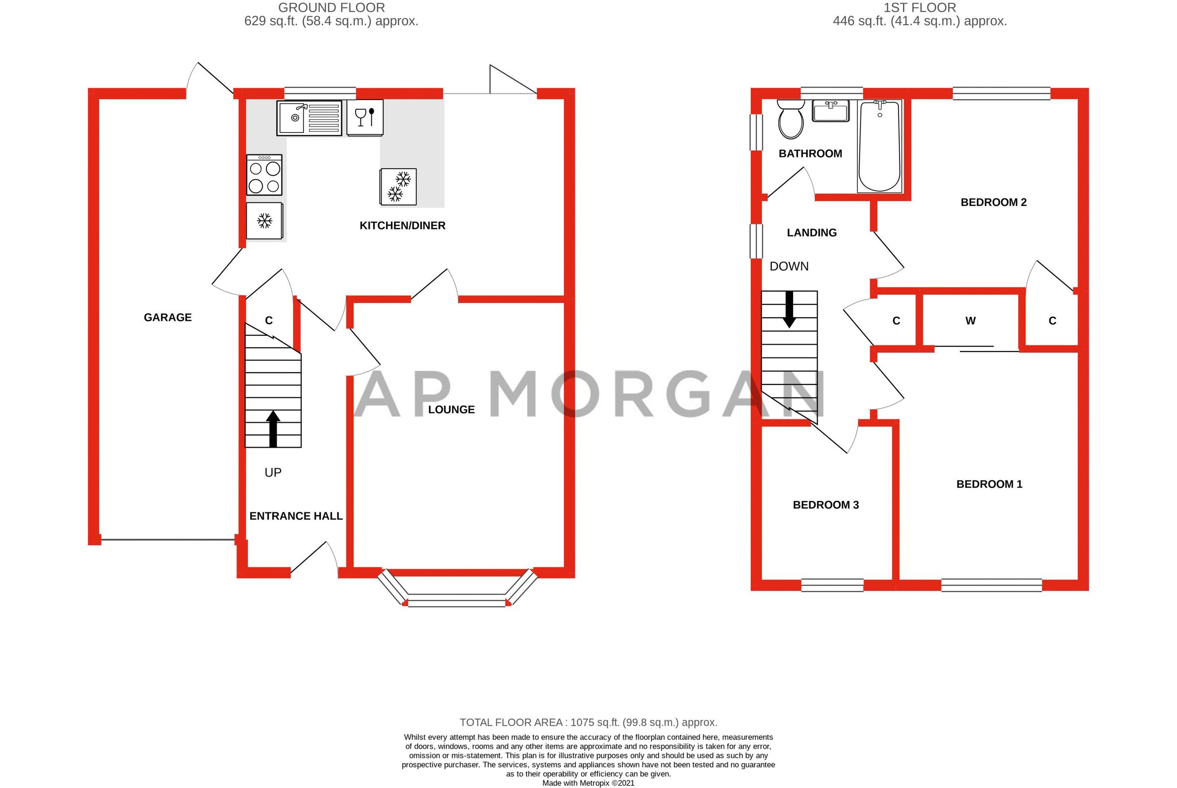 3 bed linkdetached house for sale in Berrington Close, Ipsley