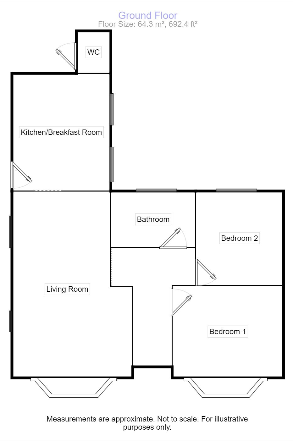 2 bed bungalow for sale in Blackminster, Evesham, Worcestershire WR11