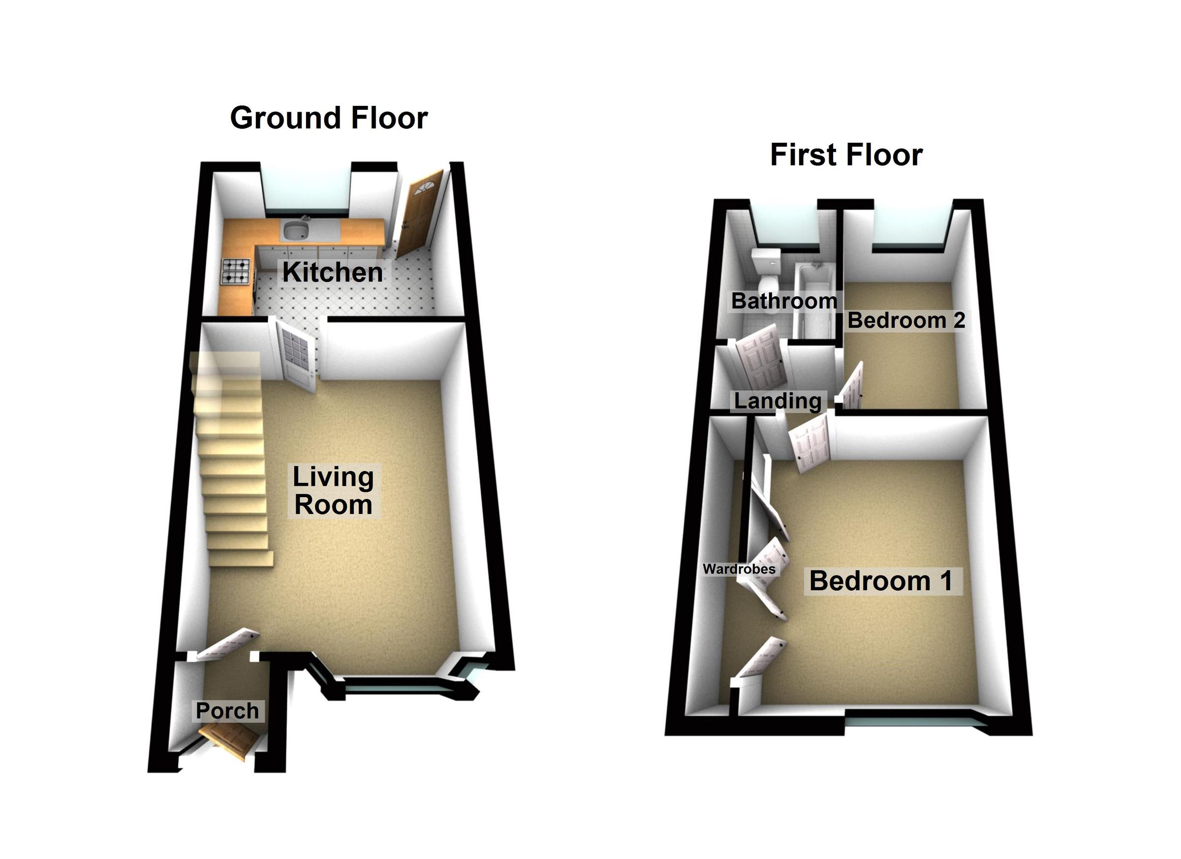 2 bed terraced house to rent in Stuart Court, Newcastle Upon Tyne NE3