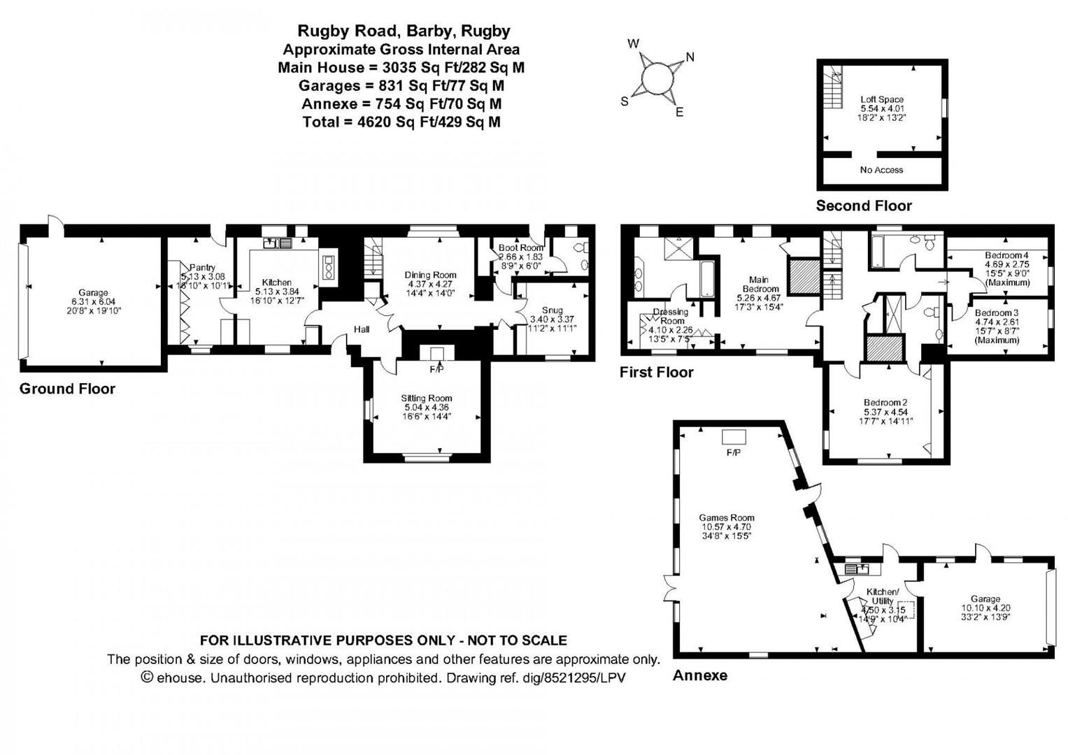 4 bed detached house for sale in Rugby Road, Barby, Rugby. Warwickshire