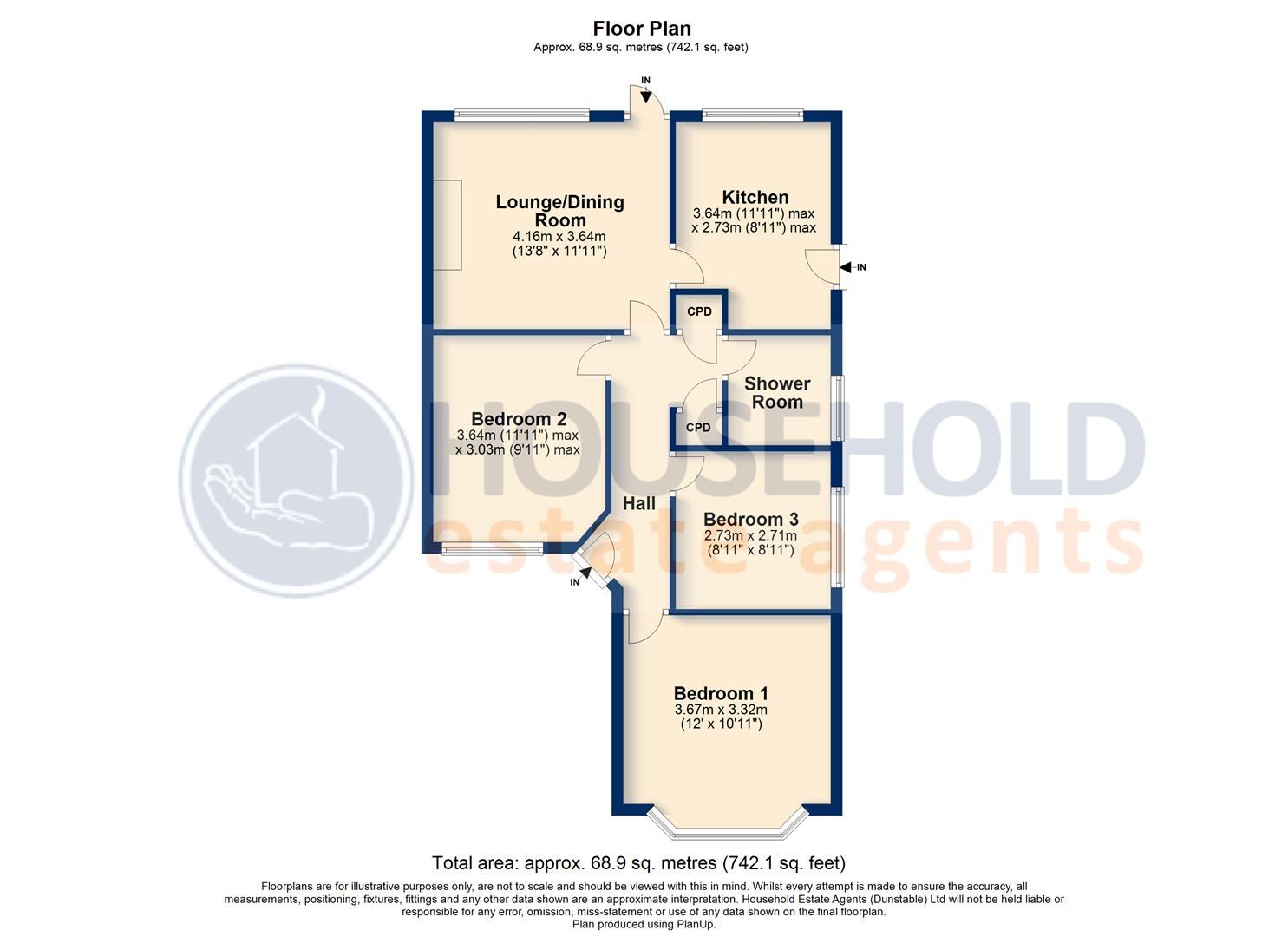 3 bed semidetached bungalow for sale in Ridgeway Avenue, Dunstable