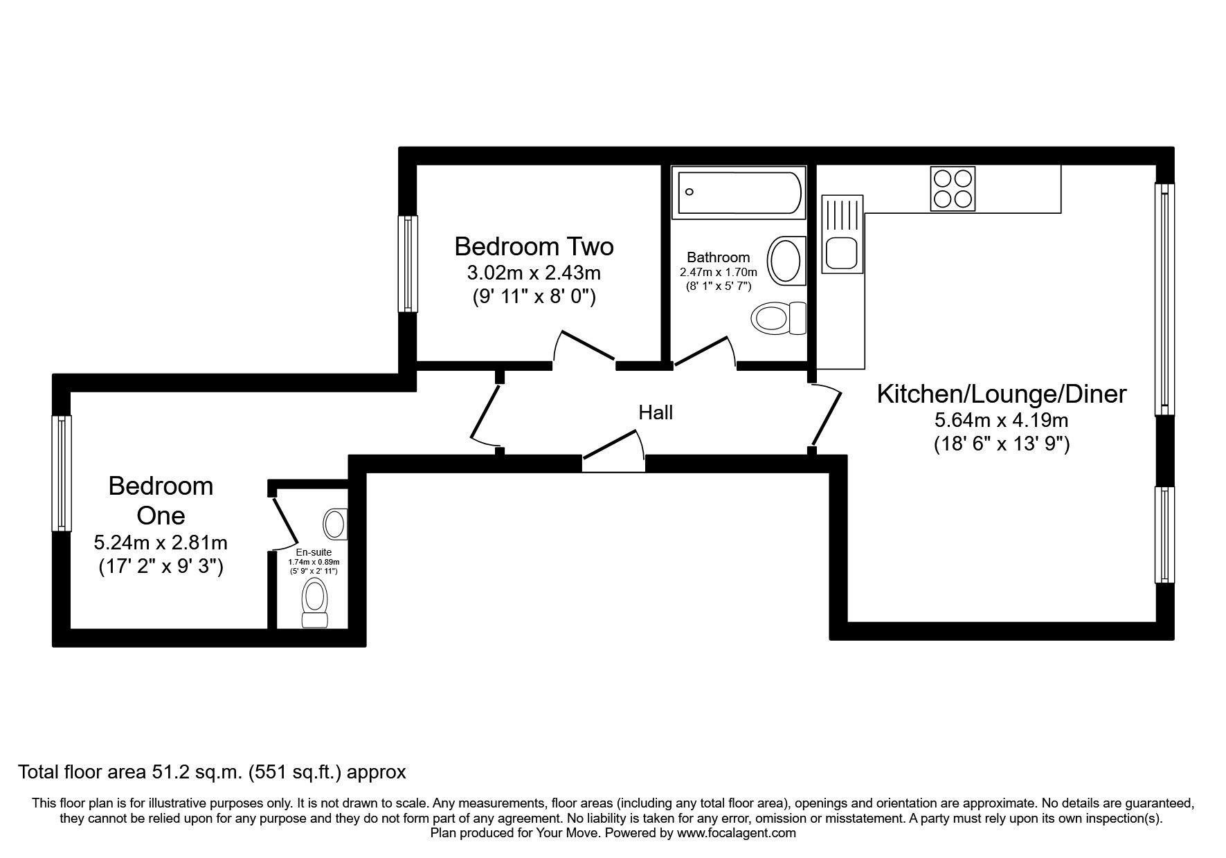 2 bed flat to rent in Whitley Road, Whitley Bay, Tyne And Wear NE26