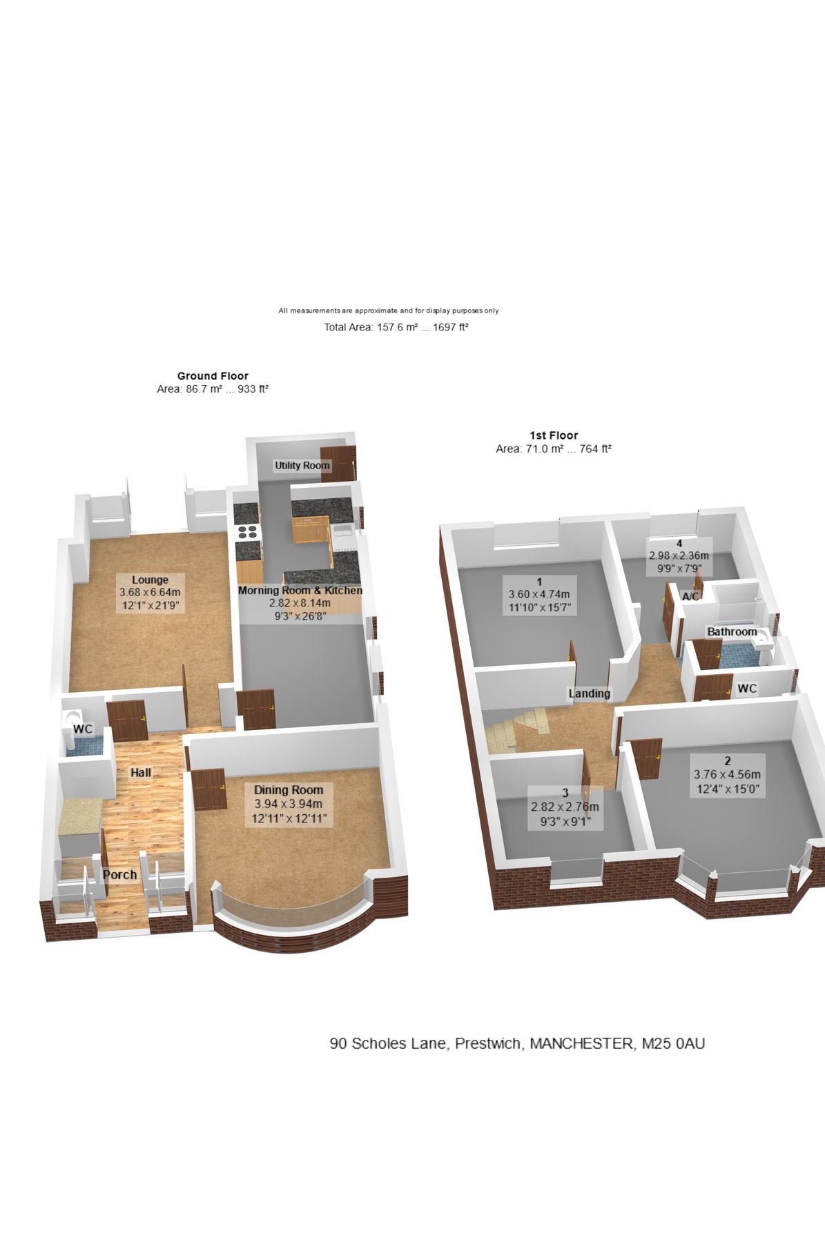 4 bed semidetached house for sale in Scholes Lane, Prestwich