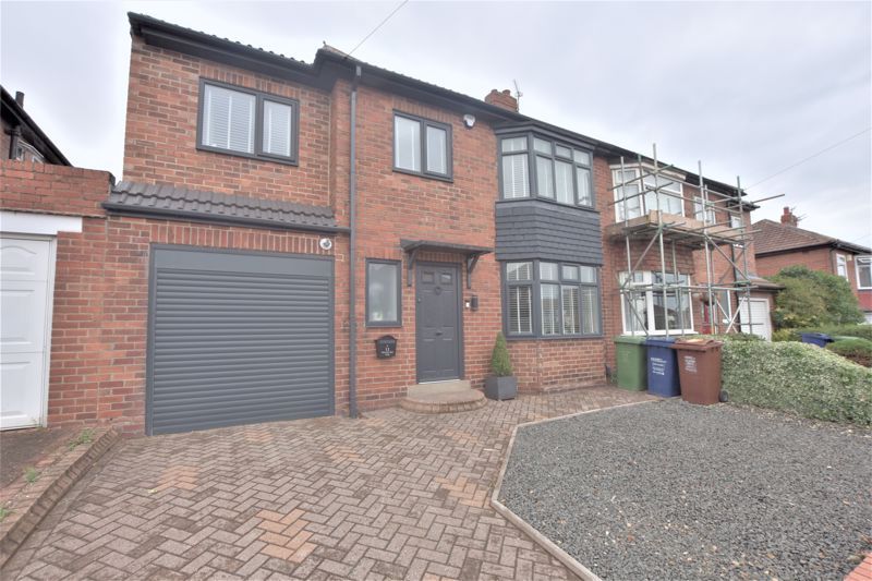 4 bed semidetached house for sale in Warwick Hall Walk, High Heaton, Newcastle Upon Tyne NE7