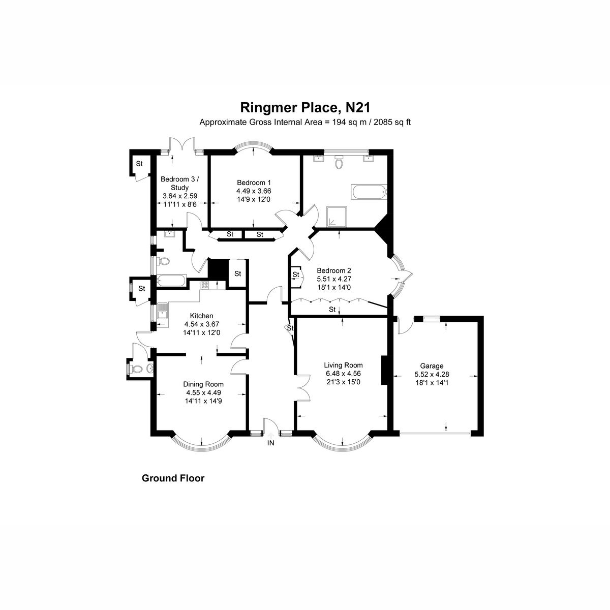 3 bed bungalow for sale in Ringmer Place, London N21 Zoopla