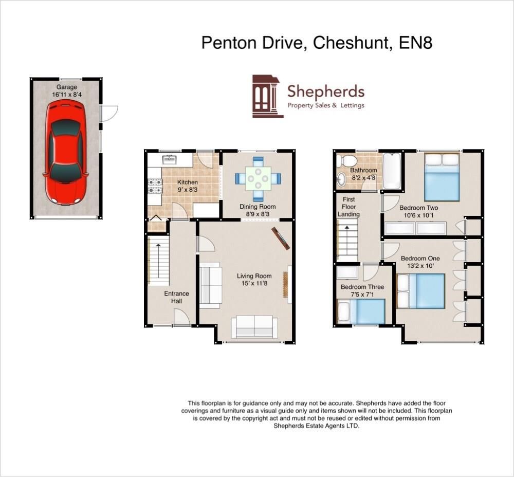 3 bed semidetached house for sale in Penton Drive, Cheshunt, Waltham