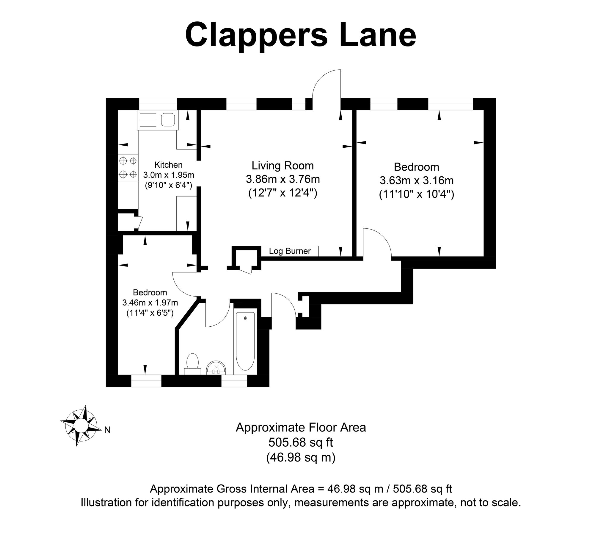 2 bed flat for sale in Clappers Lane, Fulking, Henfield, West Sussex
