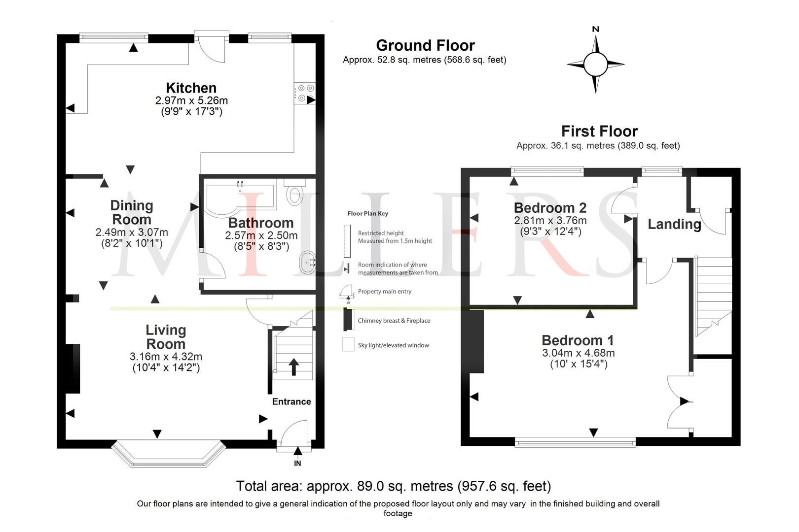 2 bed terraced house for sale in York Road, North Weald, Epping CM16