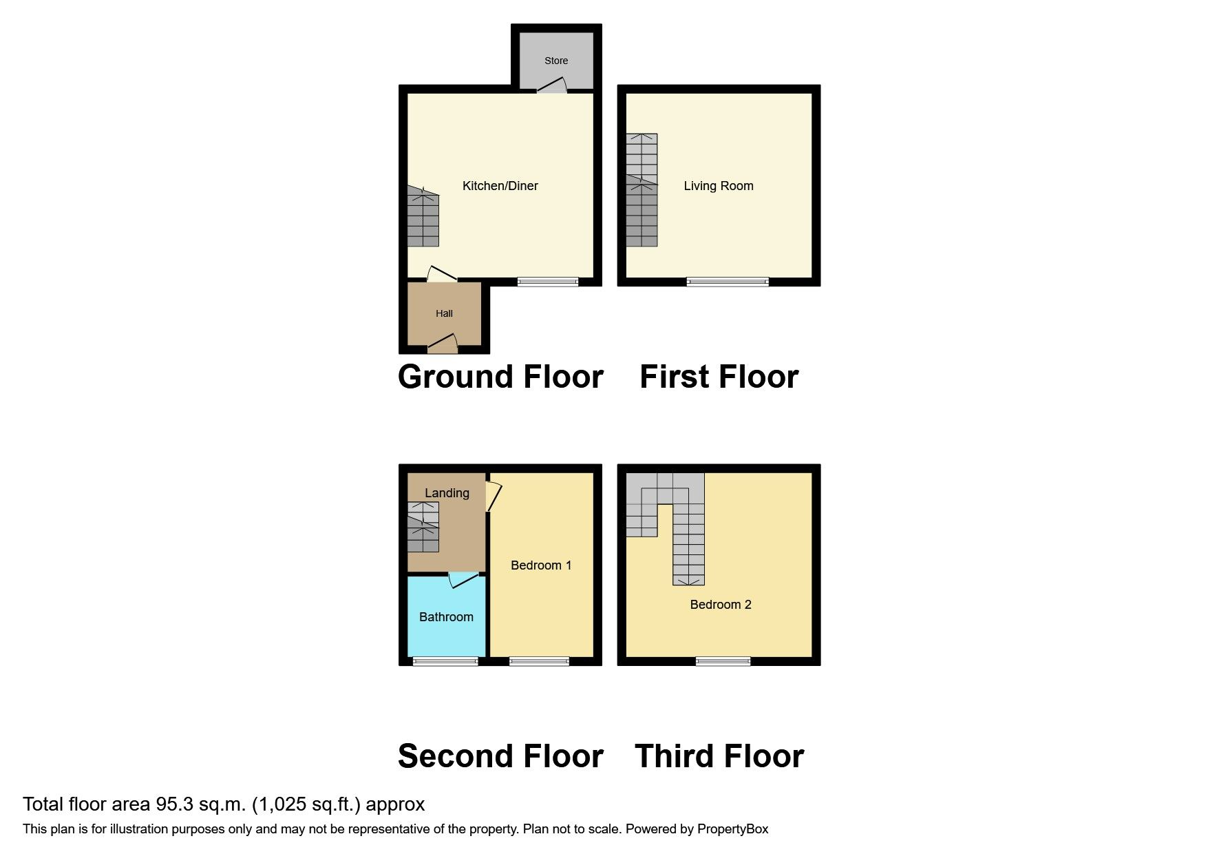 2 bed terraced house for sale in Bradford Road, Bailiff Bridge