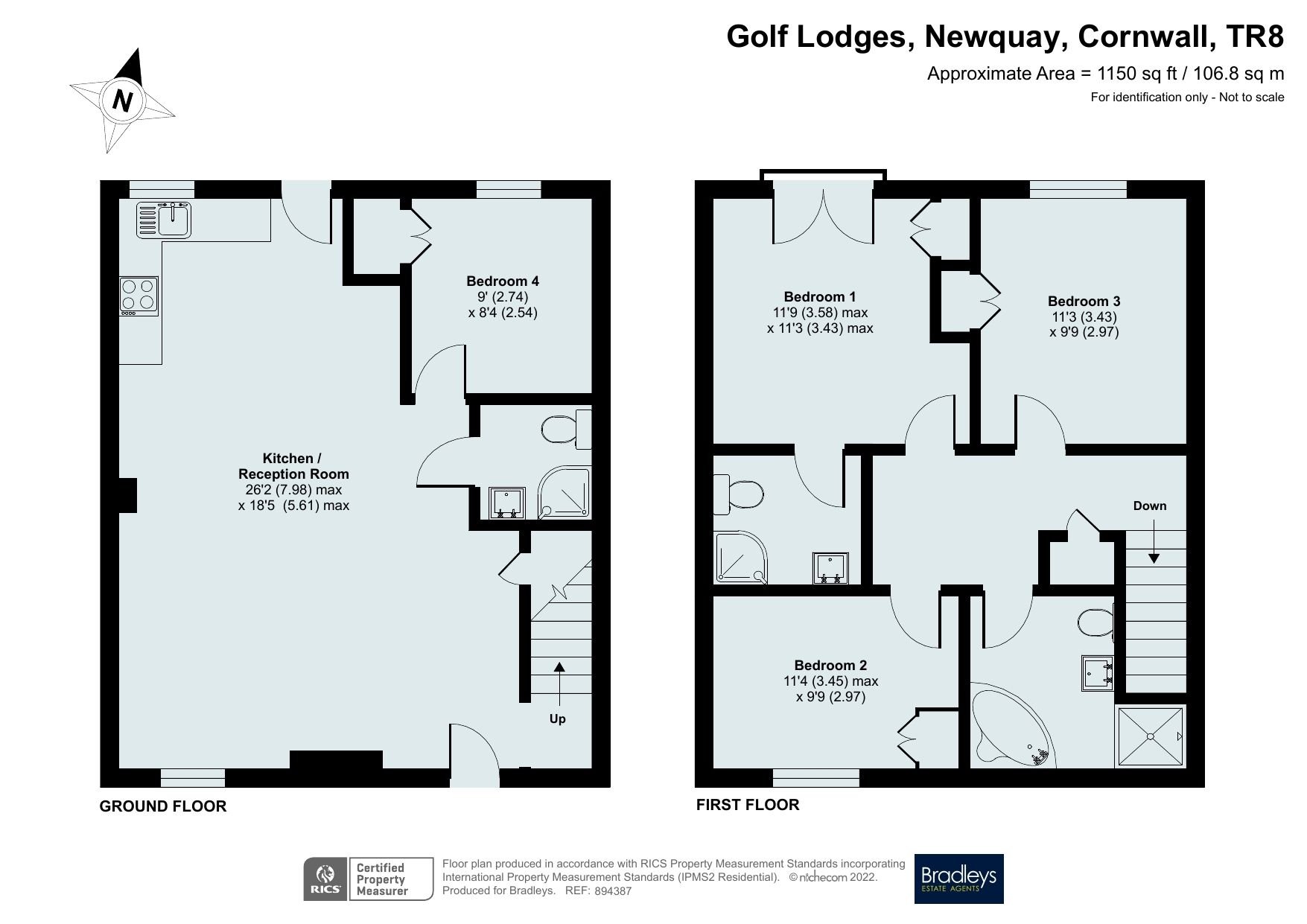 4 bed terraced house for sale in Golf Lodges, Newquay, Cornwall TR8