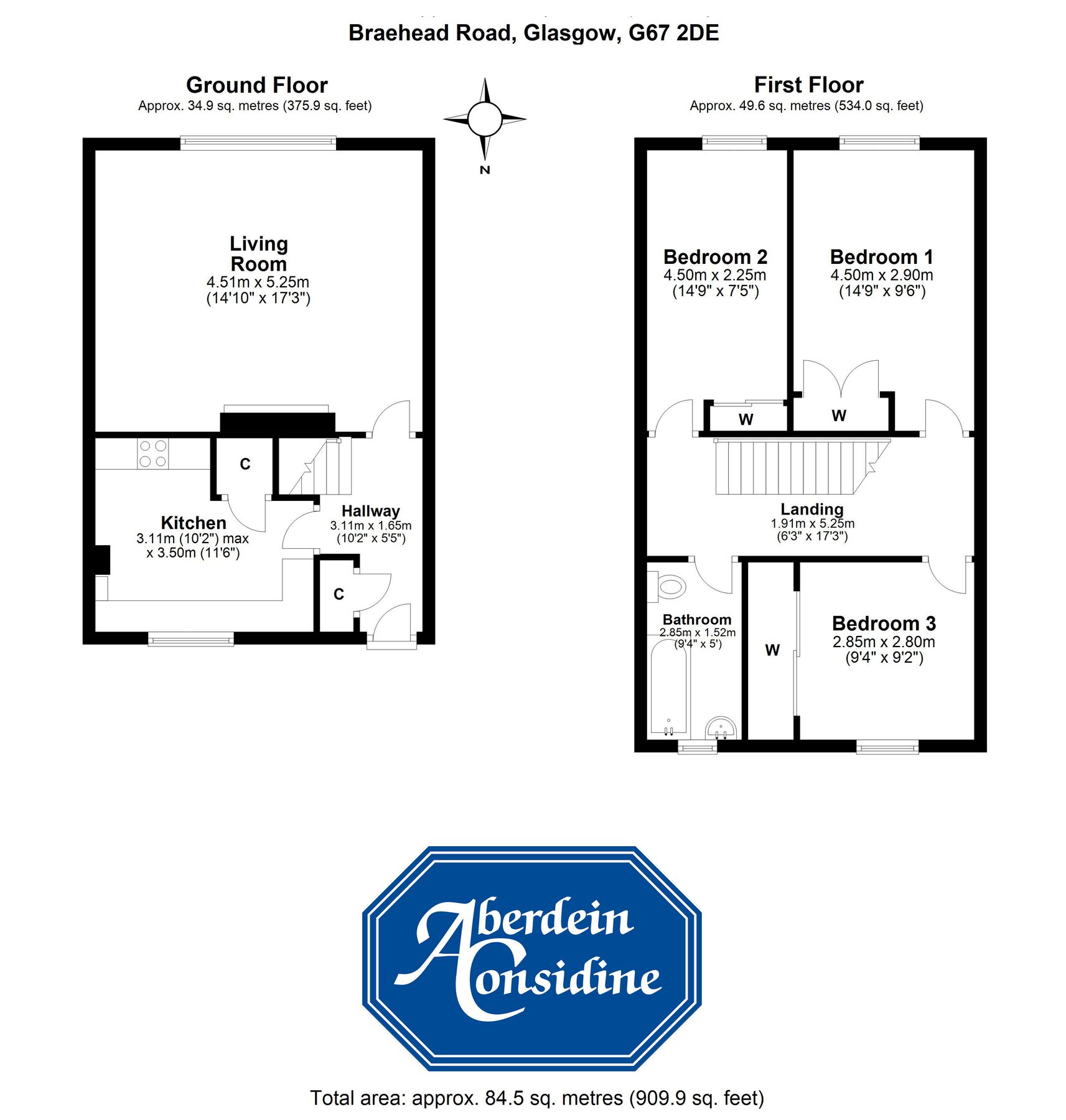 3 bed for sale in Braehead Road, Cumbernauld, Glasgow G67