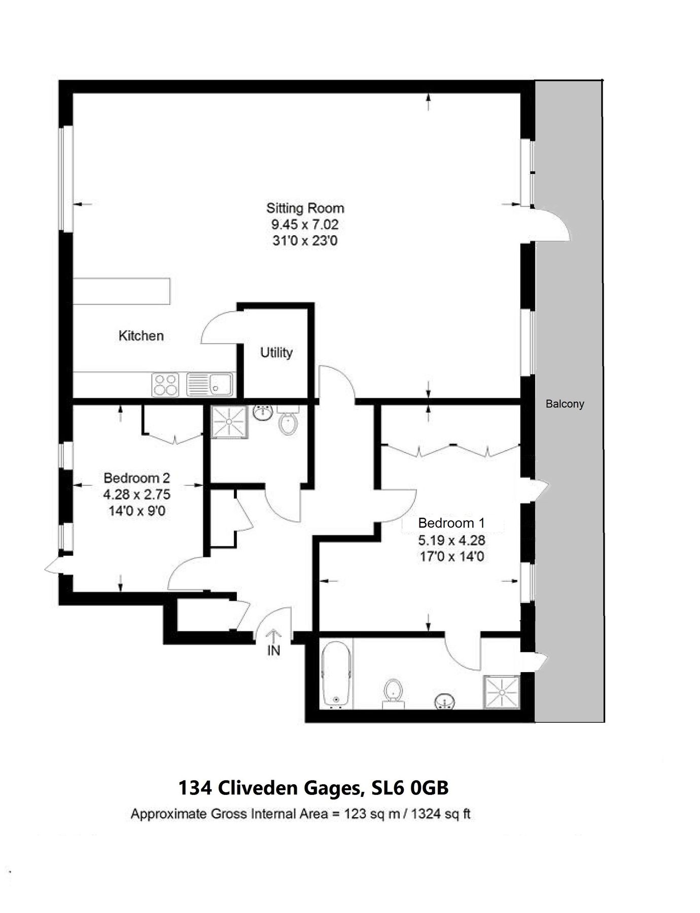2 bed flat for sale in Cliveden Gages, Taplow, Buckinghamshire SL6 Zoopla