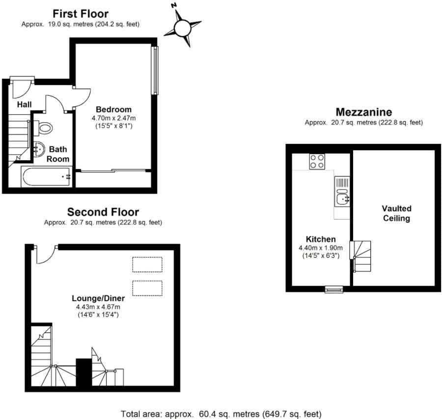 1 bed flat to rent in St. Marys Assembly Rooms, Northgate Street