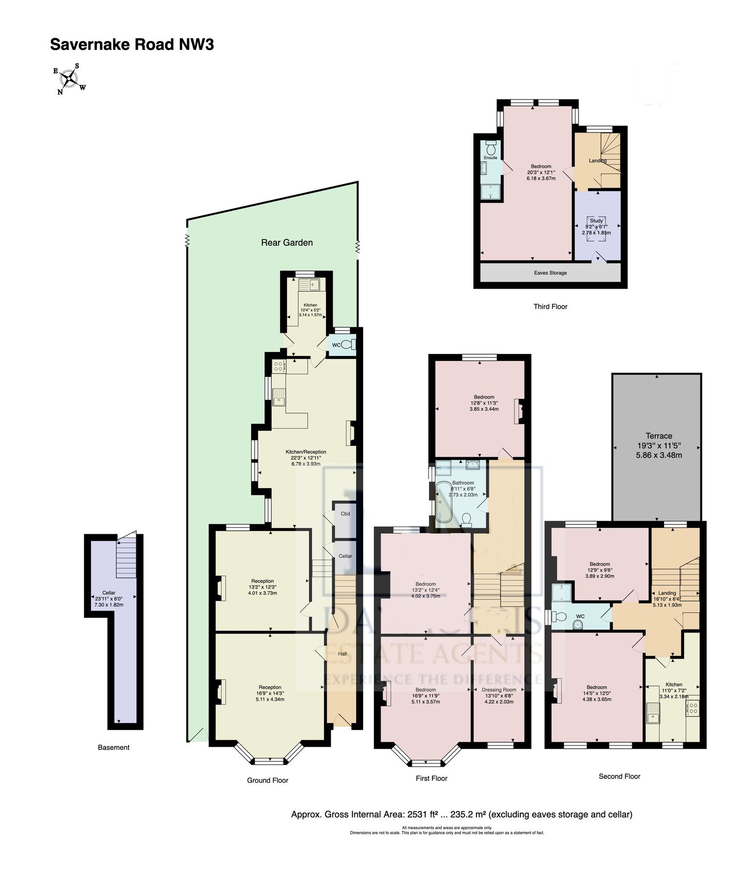 7 bed semidetached house for sale in Savernake Road, Hampstead, London
