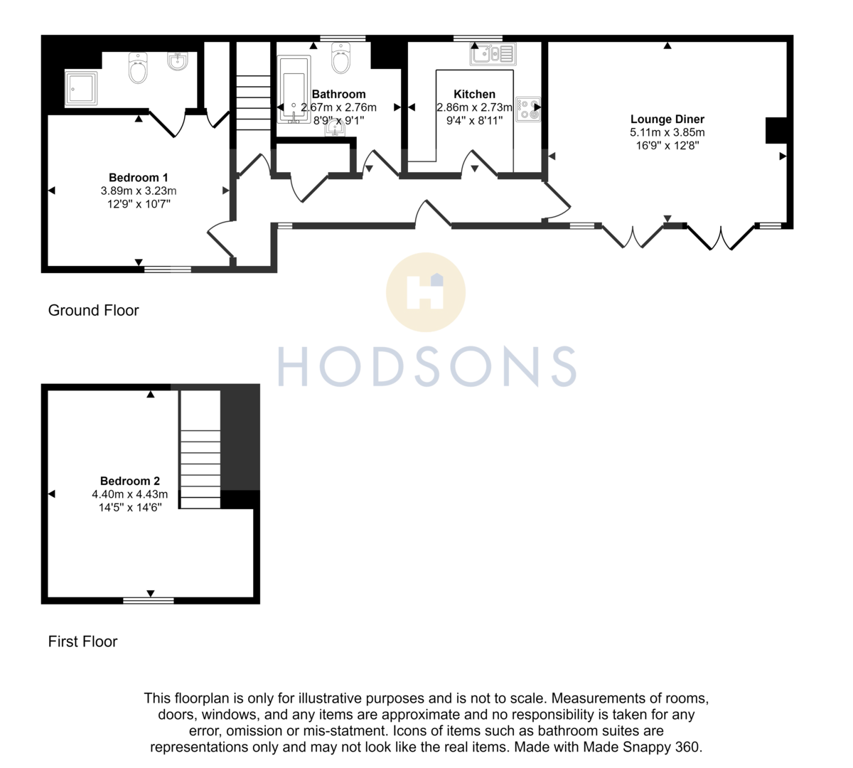 2 bed semidetached house for sale in Orchard Court, Badsworth
