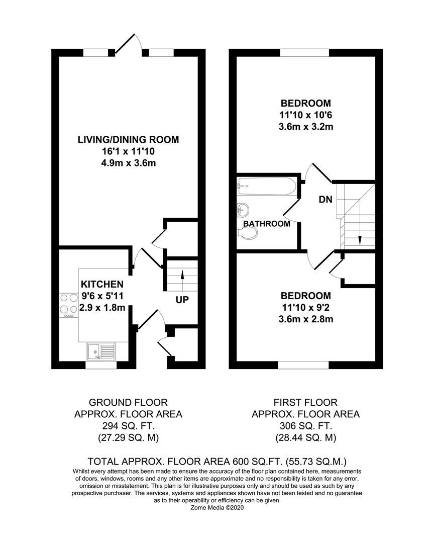 2 bed terraced house for sale in St Andrews Close, Paddock Wood TN12