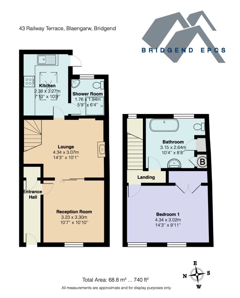 1 bed terraced house for sale in Railway Terrace, Blaengarw, Bridgend