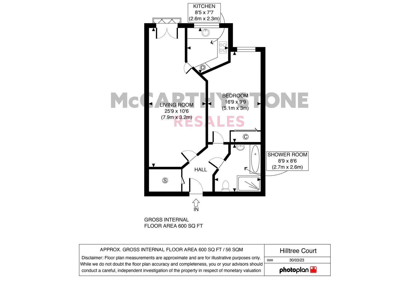 1 bed flat for sale in Hilltree Court, 96 Fenwick Road, Giffnock G46
