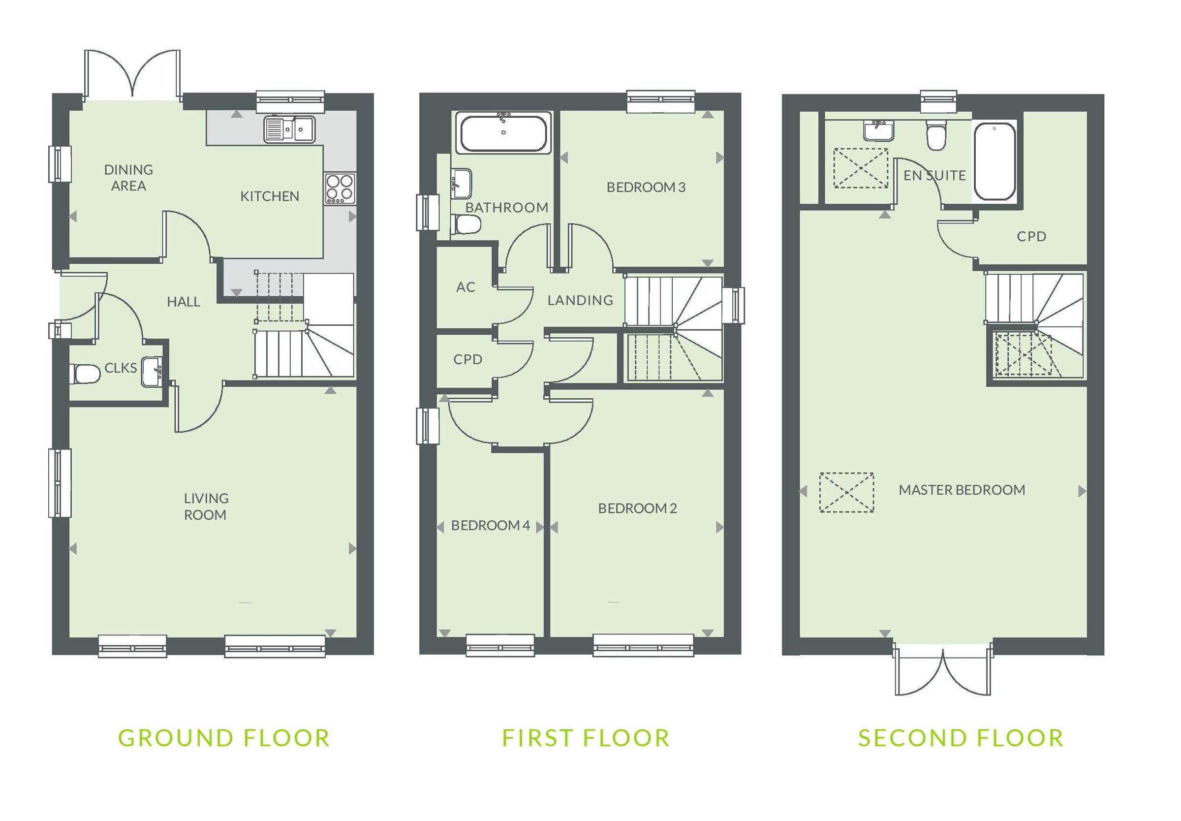 New home, 4 bed detached house for sale in South Hill Road, Callington