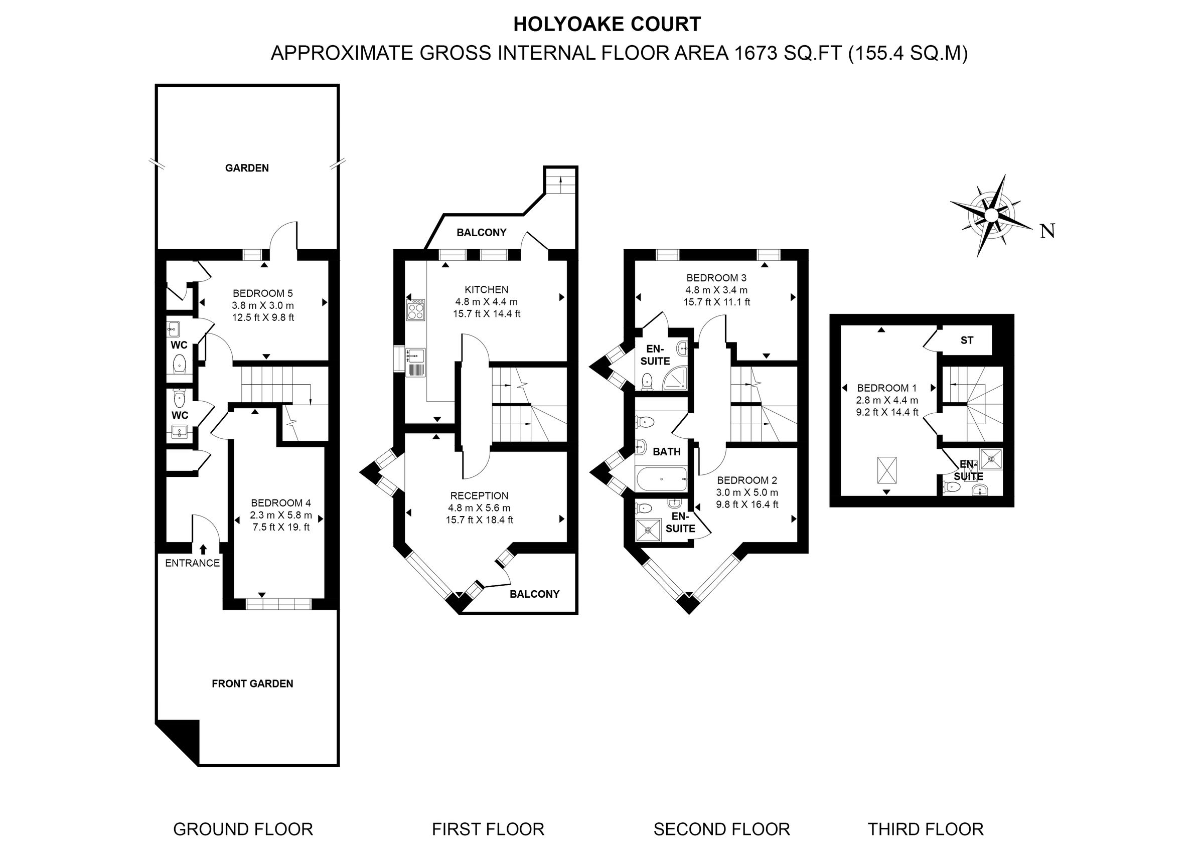 5 bed terraced house for sale in Holyoake Court, Bryan Road, London