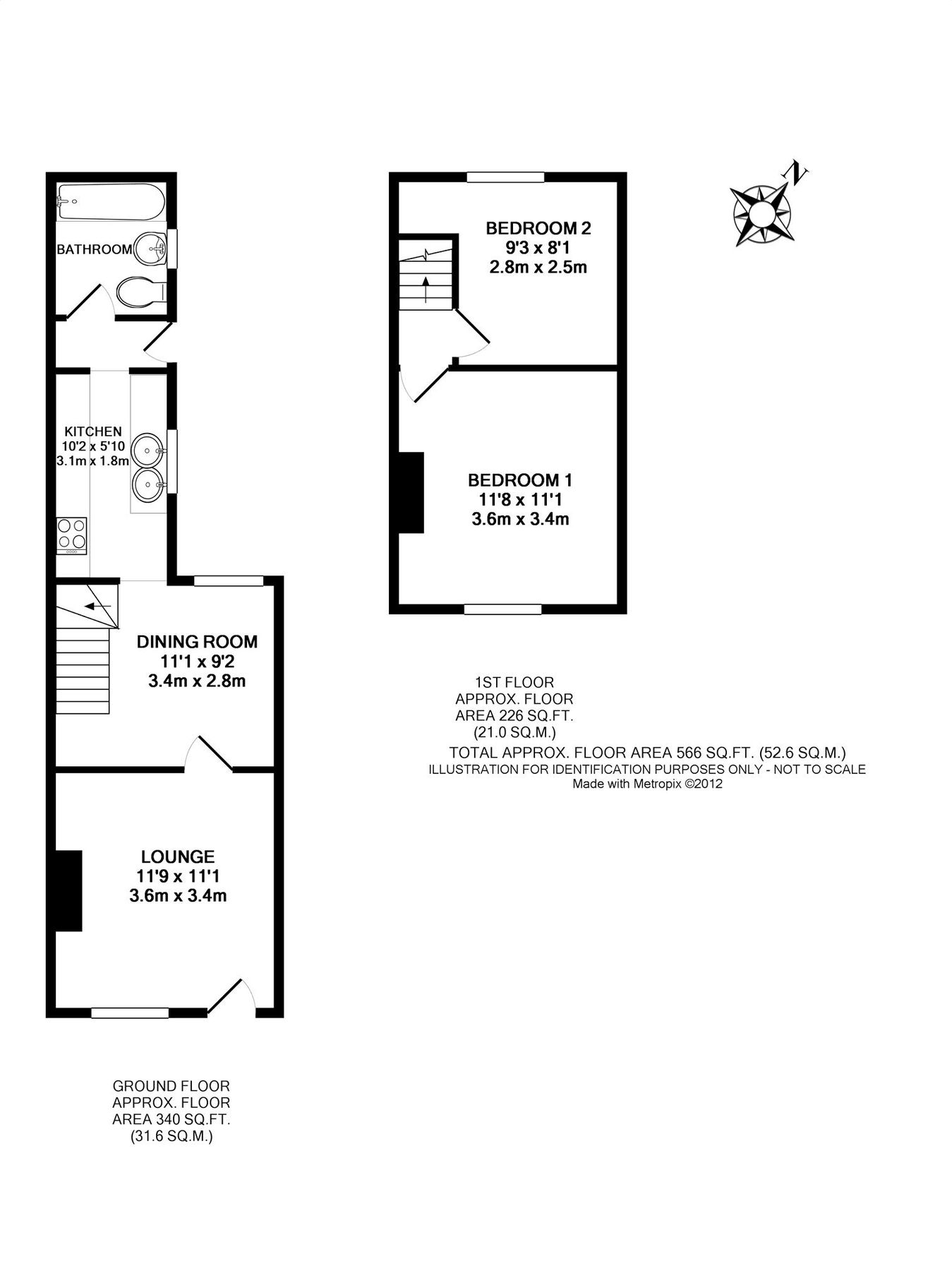 2 bed terraced house to rent in Lincoln Street, Leeman Road, York YO26