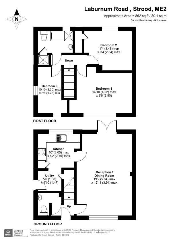 3 bed end terrace house for sale in Laburnum Road, Strood, Rochester