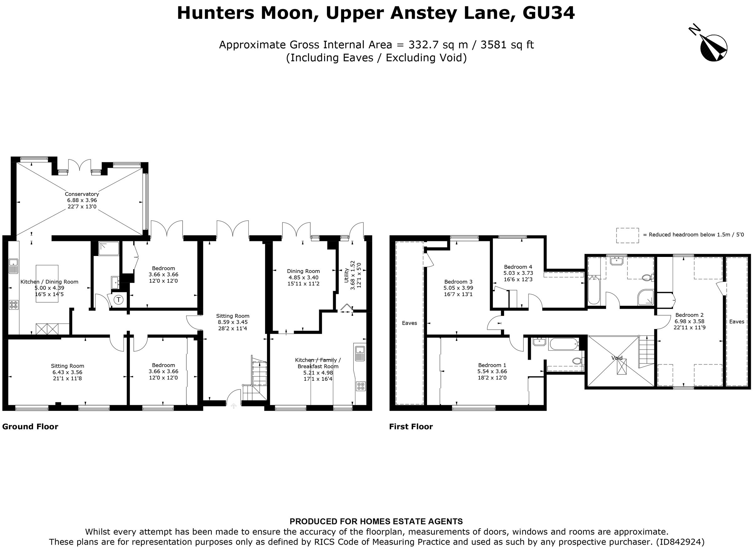 6 bed detached house for sale in Upper Anstey Lane, Alton, Hampshire