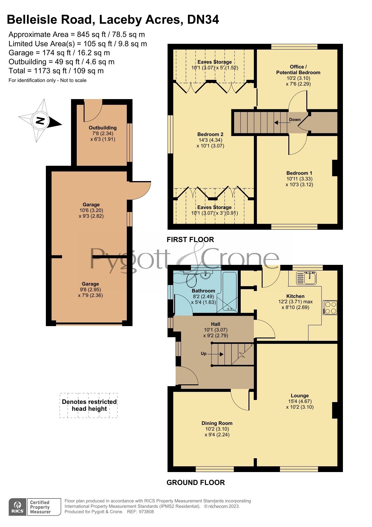 2 bed semidetached house for sale in Belleisle Road, Laceby Acres DN34