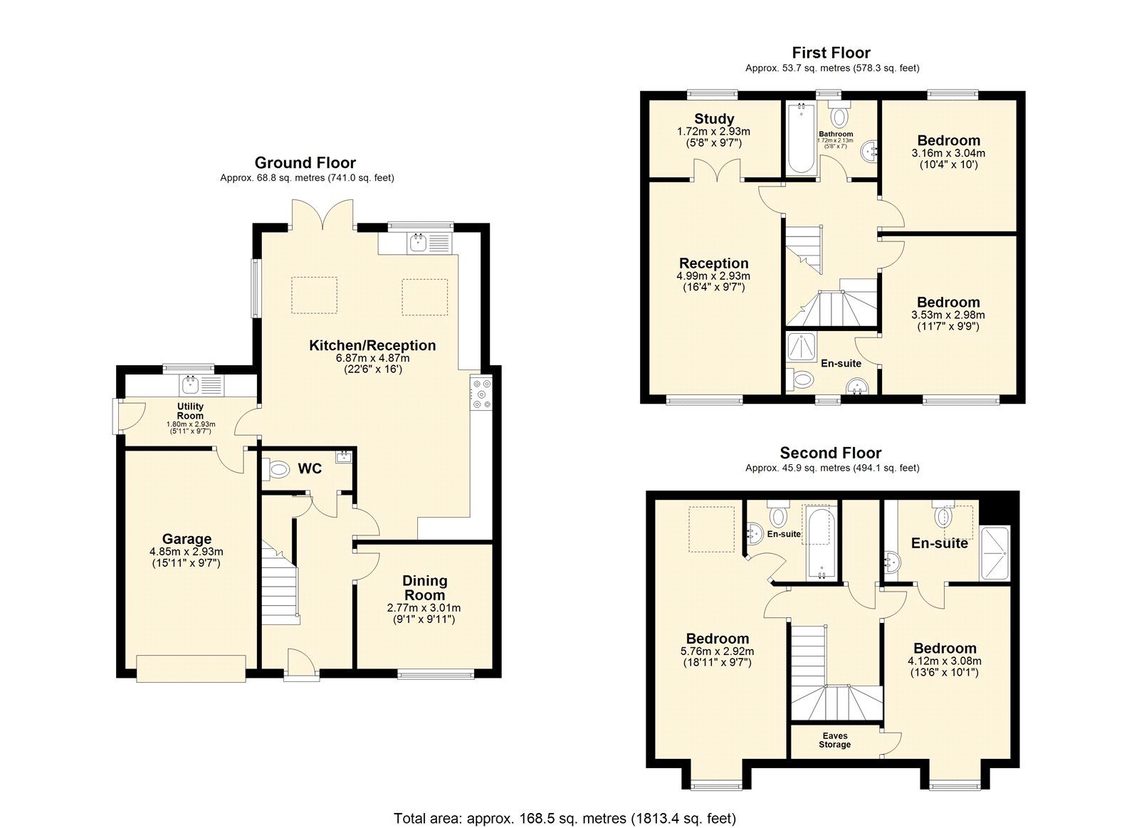 4 bed town house for sale in Melrose Avenue, Braeburn Park, Crayford