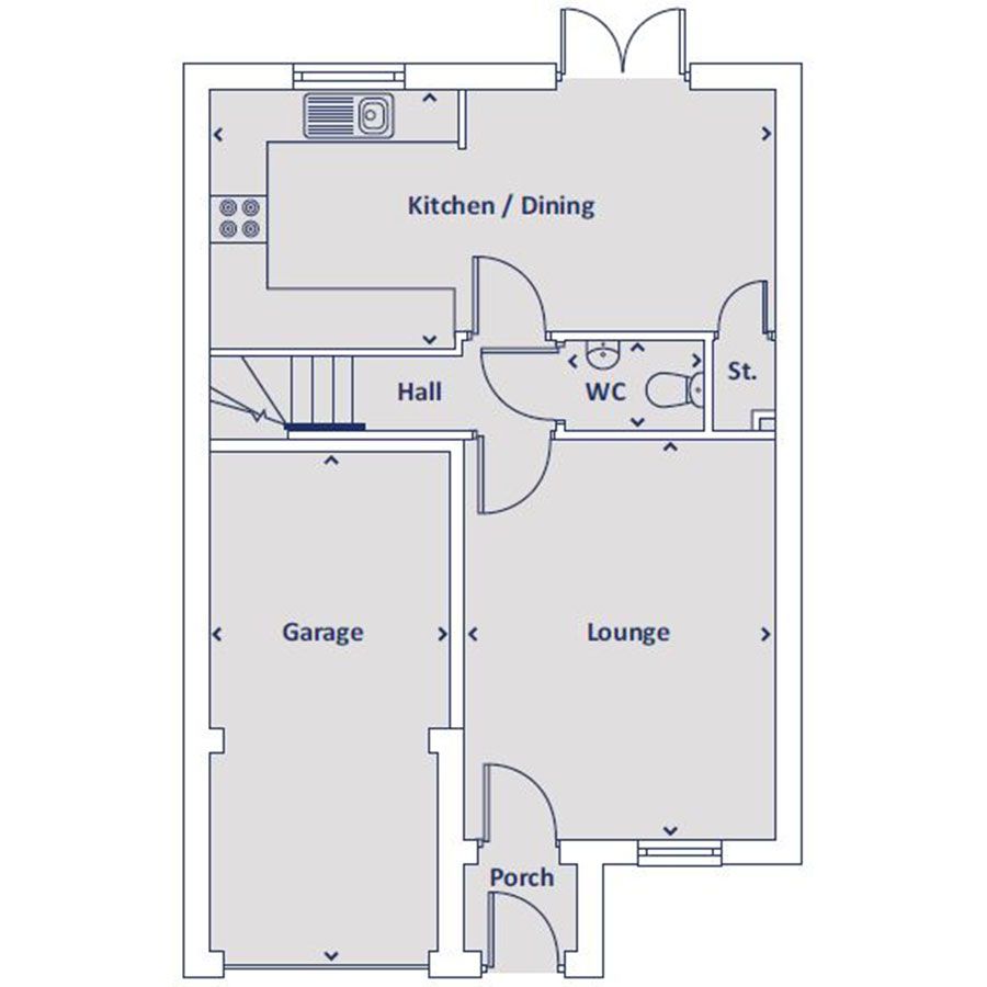 New home, 3 bed property for sale in "The Staveley" at Moorside Road