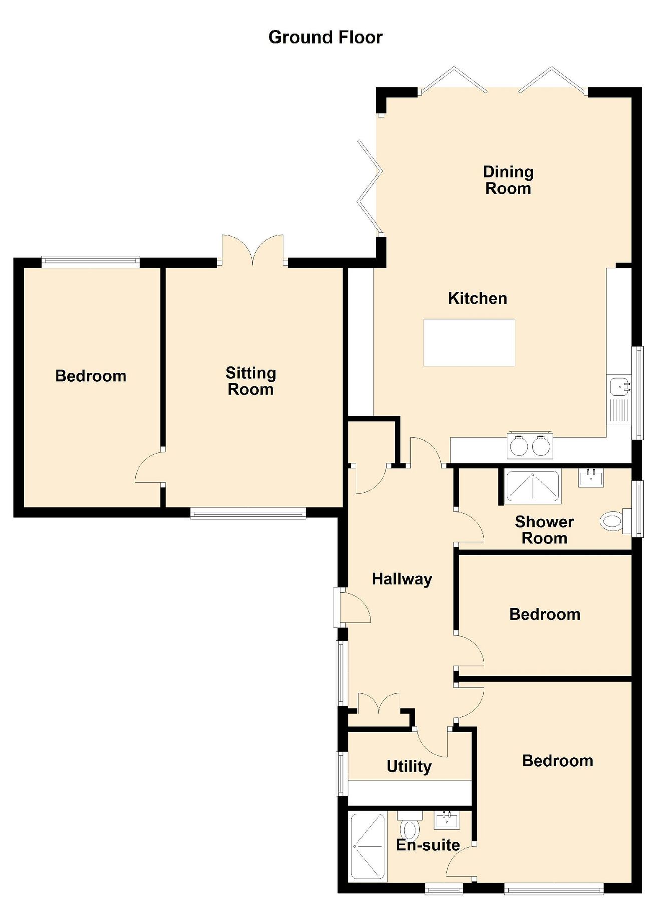 3 bed detached bungalow for sale in Greenhill Road, Sandford,