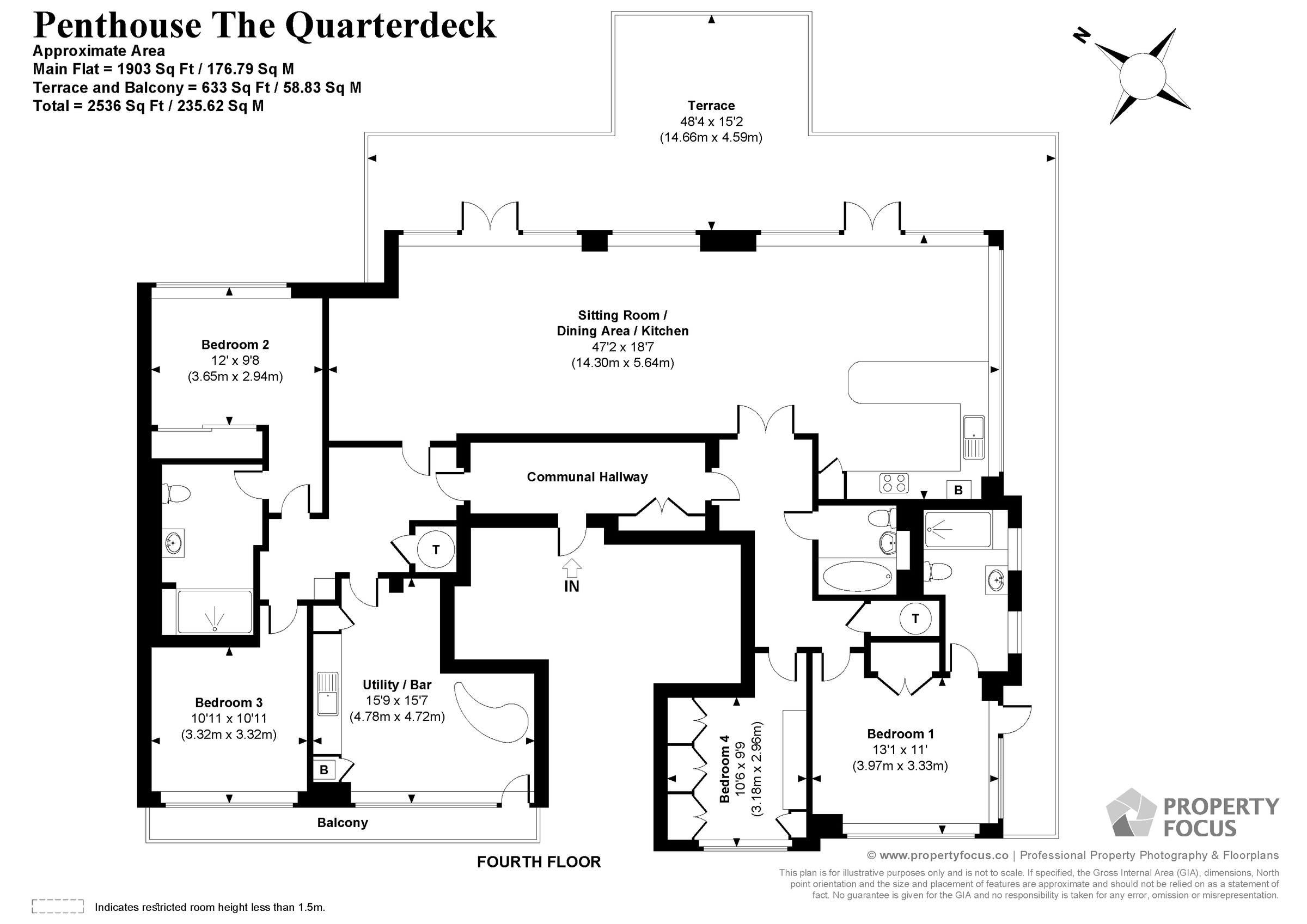 4 bed penthouse for sale in Gosport Marina, Mumby Road, Gosport PO12