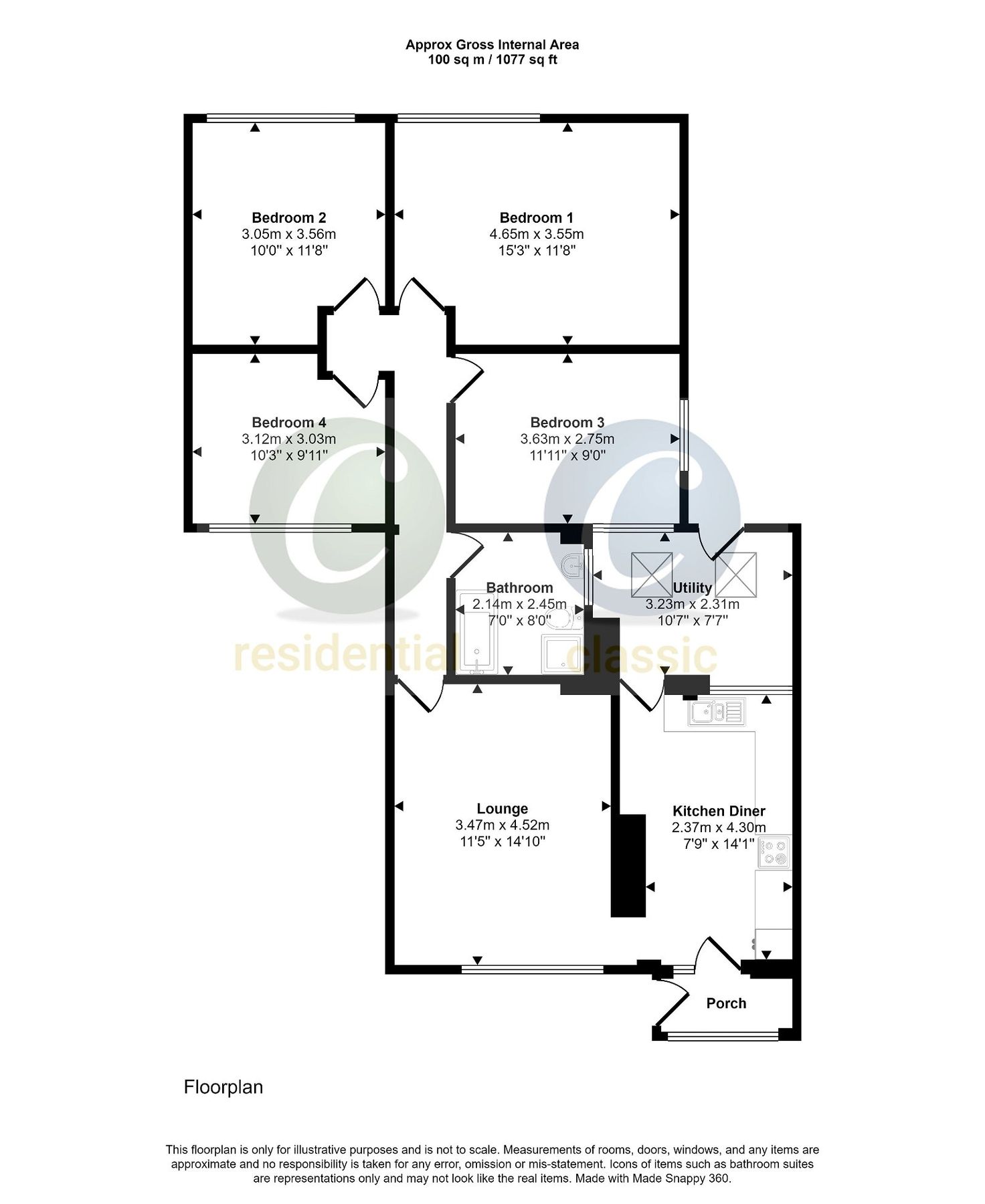 4 bed semidetached bungalow for sale in Devonshire Drive, Rugeley WS15