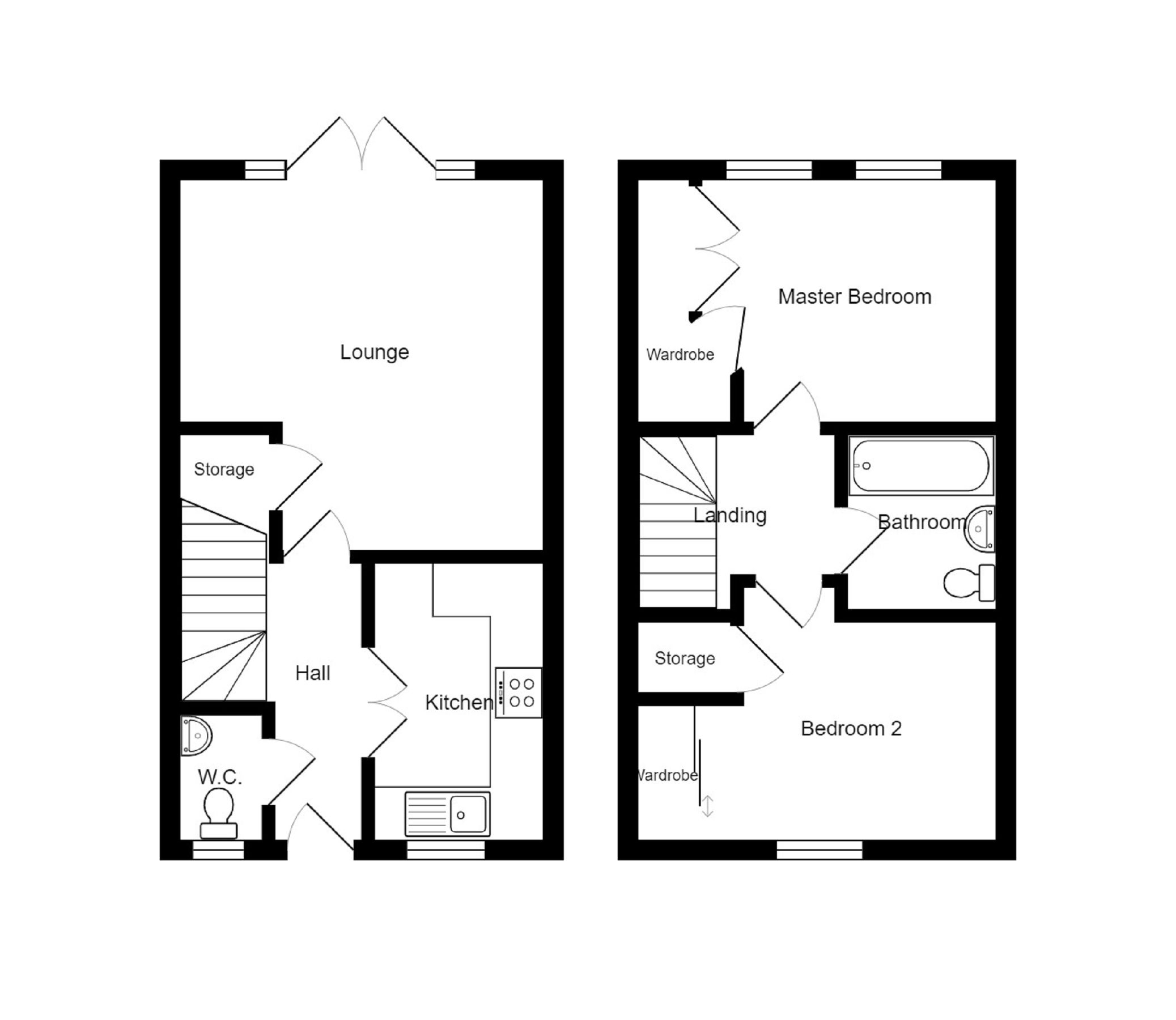 2 bed terraced house for sale in Longacres, Bridgend, Bridgend County