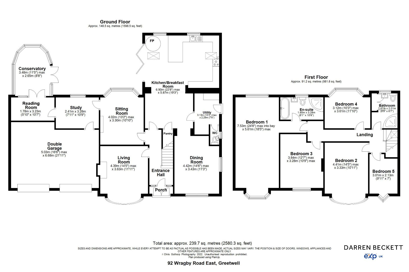 5 bed detached house for sale in Wragby Road East, North Greetwell