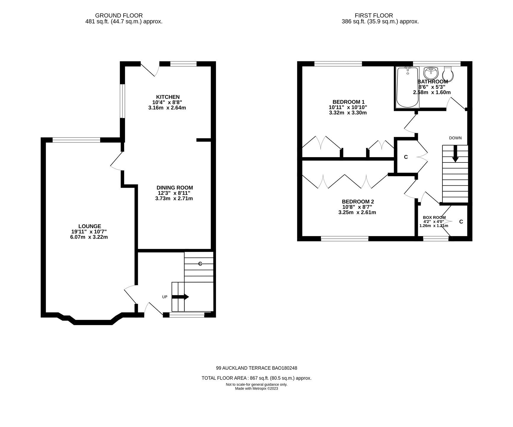 2 bed terraced house for sale in Auckland Terrace, Shildon, County