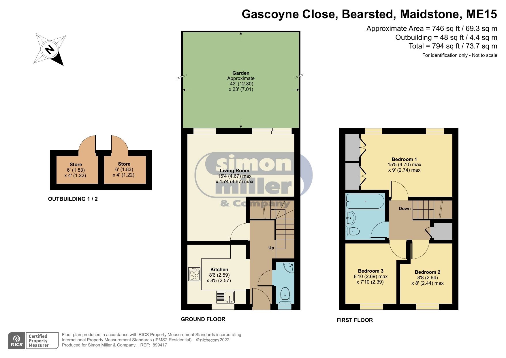 3 Bed End Terrace House For Sale In Gascoyne Close, Bearsted, Maidstone ...