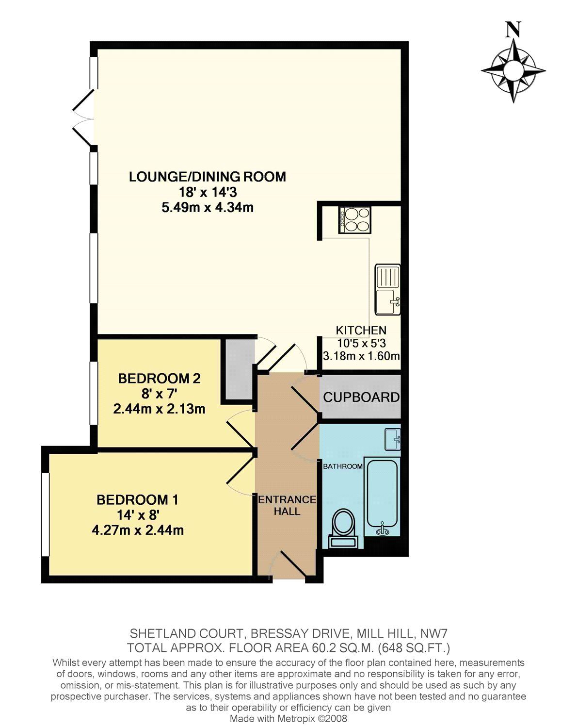 2 bed flat to rent in Shetland Court, Bressay Drive, Mill Hill NW7 Zoopla