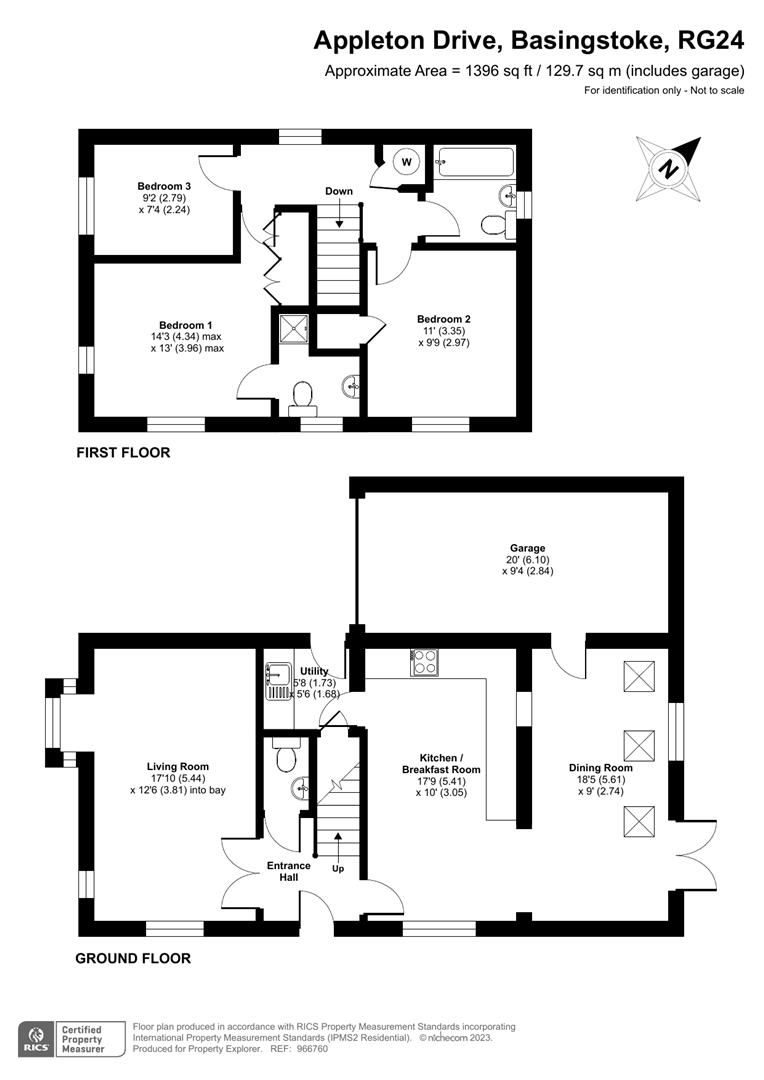 3 bed linkdetached house for sale in Appleton Drive, Basingstoke RG24