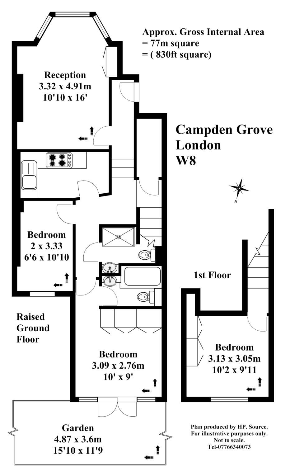 3 bed flat to rent in Campden Grove, Kensington, London W8 Zoopla