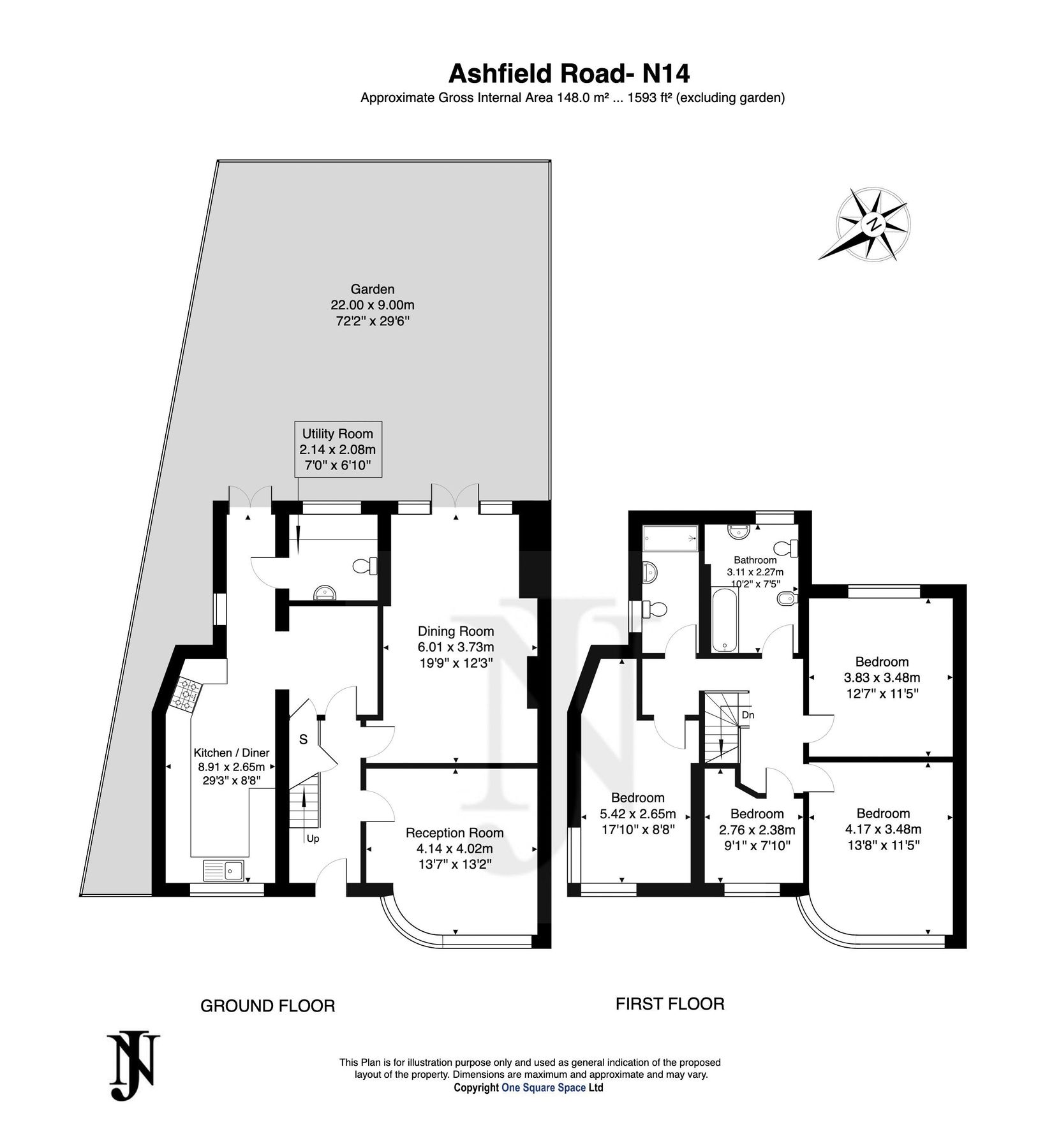 4 bed semidetached house for sale in Ashfield Road, Southgate, London